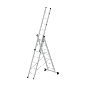 MUNK | Mehrzweckleiter 3-teilig mit nivello®-Traverse 3x7 Sprossen
