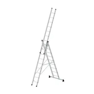 MUNK | Mehrzweckleiter 3-teilig mit nivello®-Traverse 3x9 Sprossen