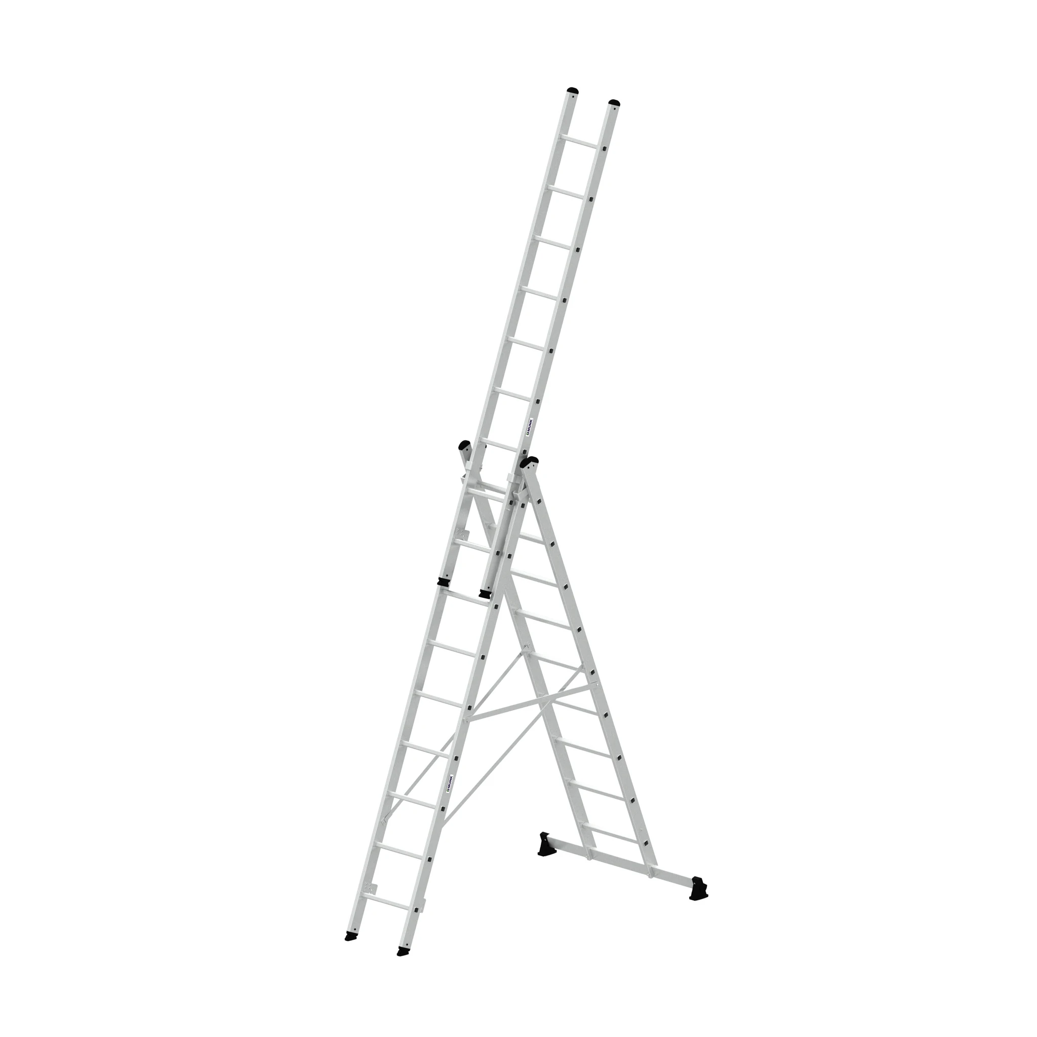 MUNK | Mehrzweckleiter 3-teilig mit nivello®-Traverse 3x9 Sprossen