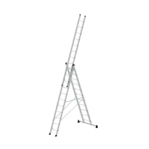 MUNK | Mehrzweckleiter 3-teilig mit nivello®-Traverse 3x11 Sprossen