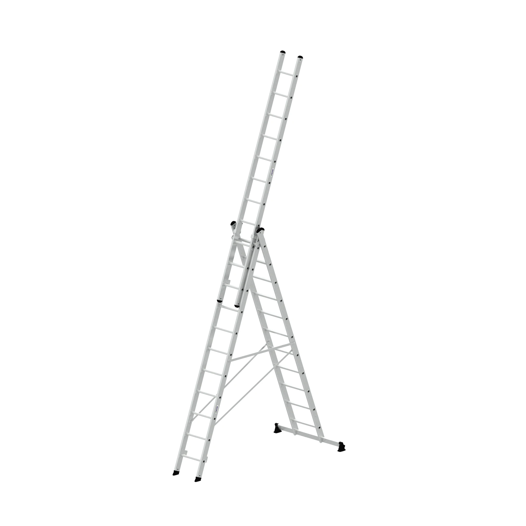 MUNK | Mehrzweckleiter 3-teilig mit nivello®-Traverse 3x11 Sprossen