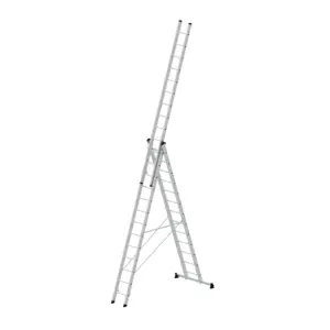 MUNK | Mehrzweckleiter 3-teilig mit nivello®-Traverse 3x13 Sprossen