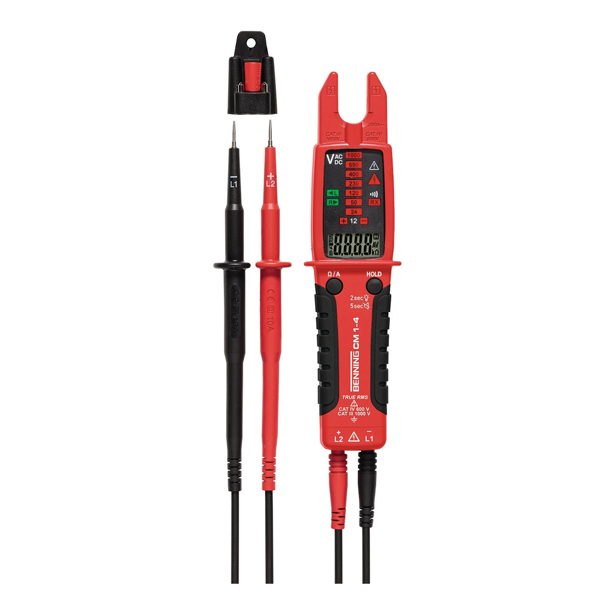 BENNING | Stromzangenmultimeter | 0,1 A-200 A AC | CAT IV 600/III 1000 V