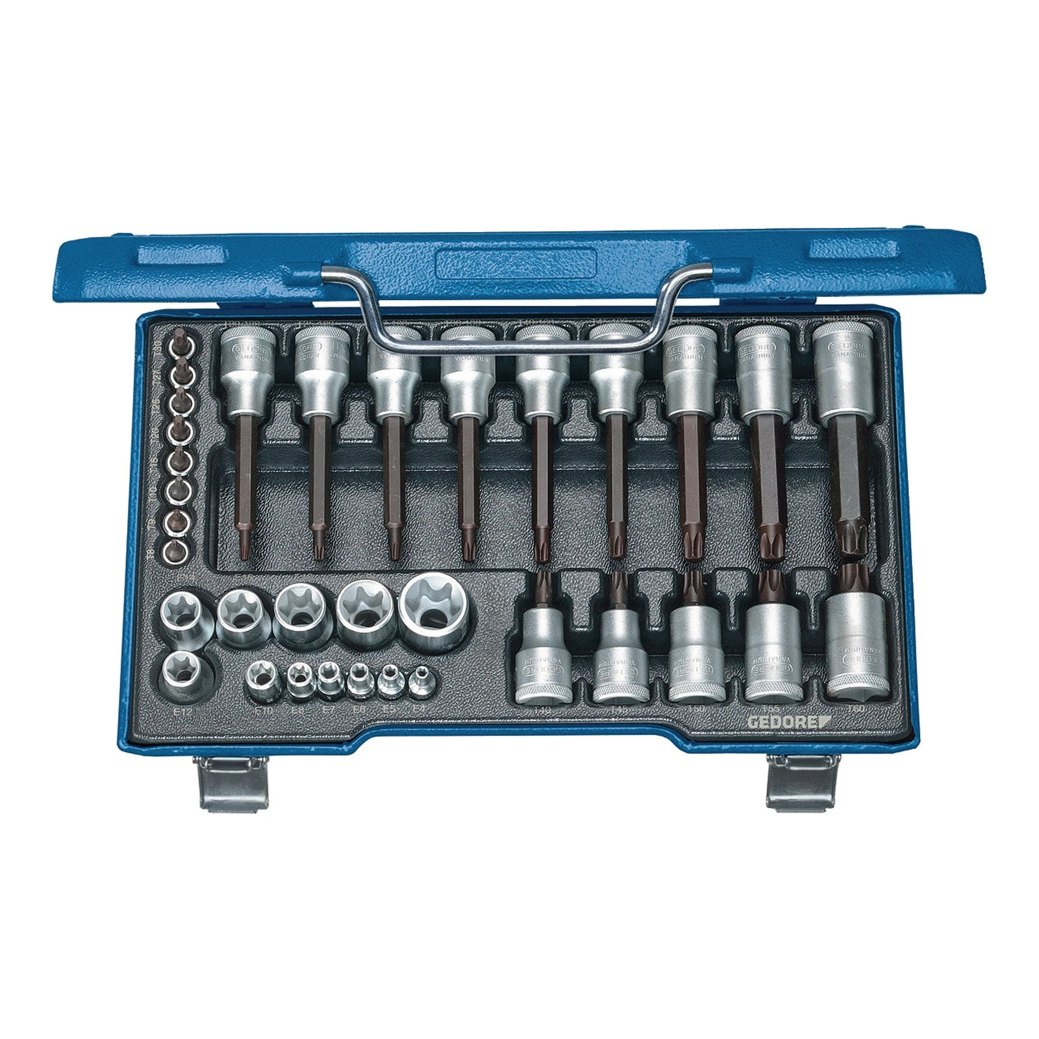 GEDORE | Steckschlüssel-Satz | 34-teilig | 1/4 + 1/2 ″
