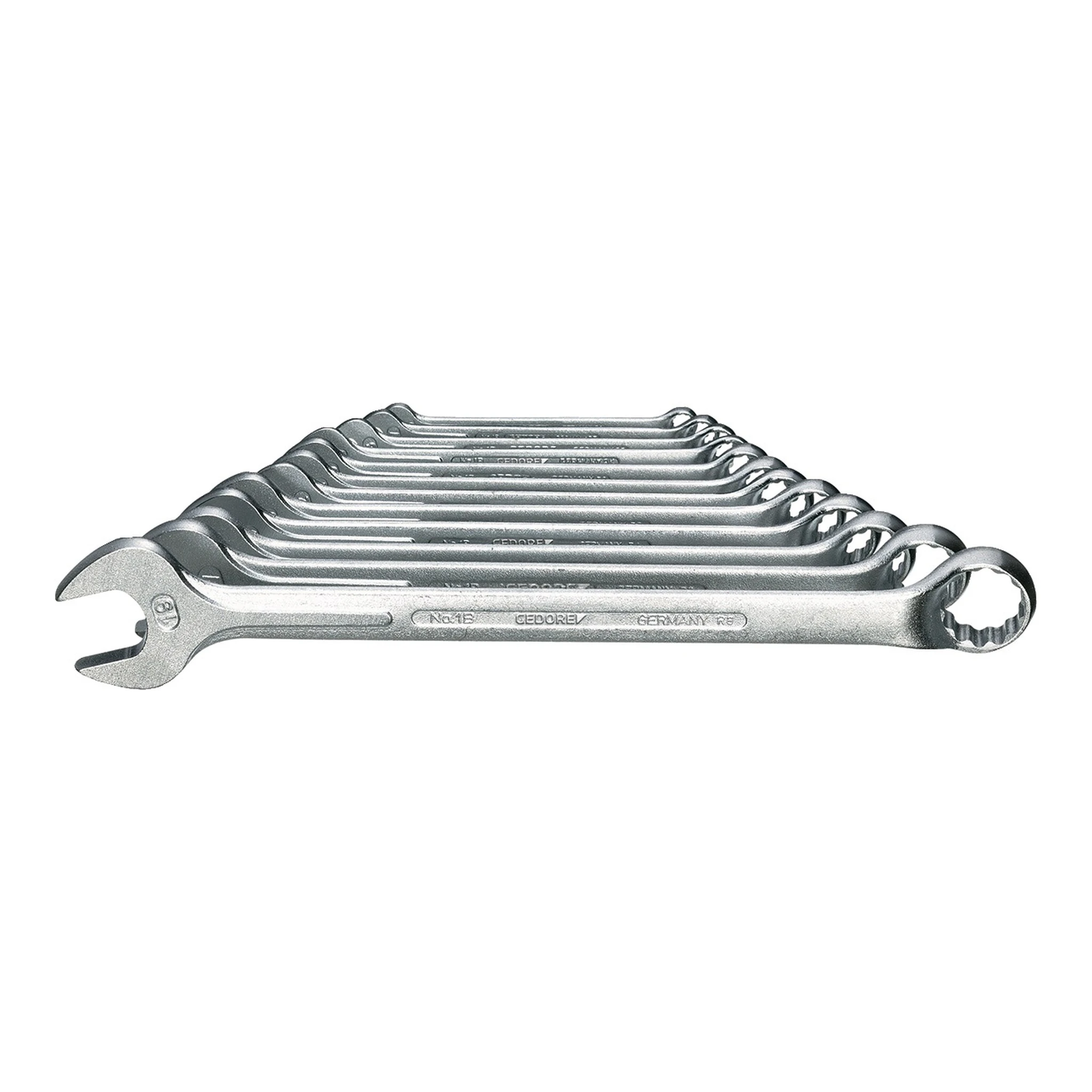 GEDORE | Ringmaulschlüssel-Satz | 12-teilig Schlüsselweite 10-32 mm | Form B CV-Stahl