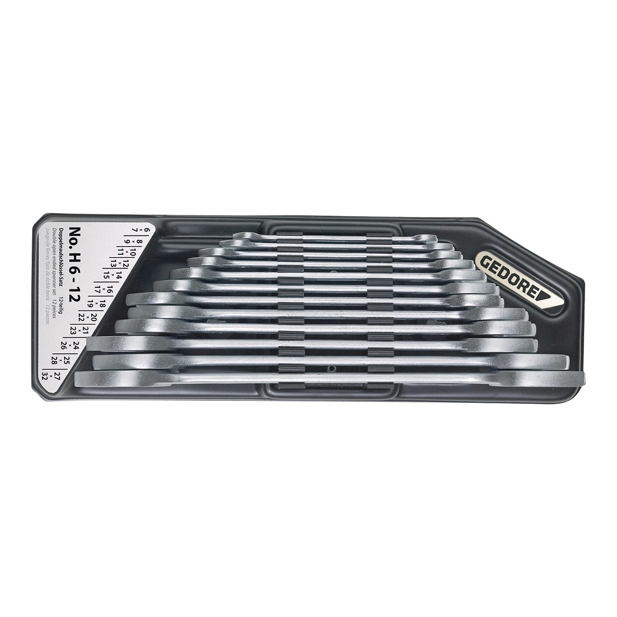 GEDORE | Doppelmaulschlüssel-Satz | 12-teilig SW6-32 mm | CV-Stahl verchromt