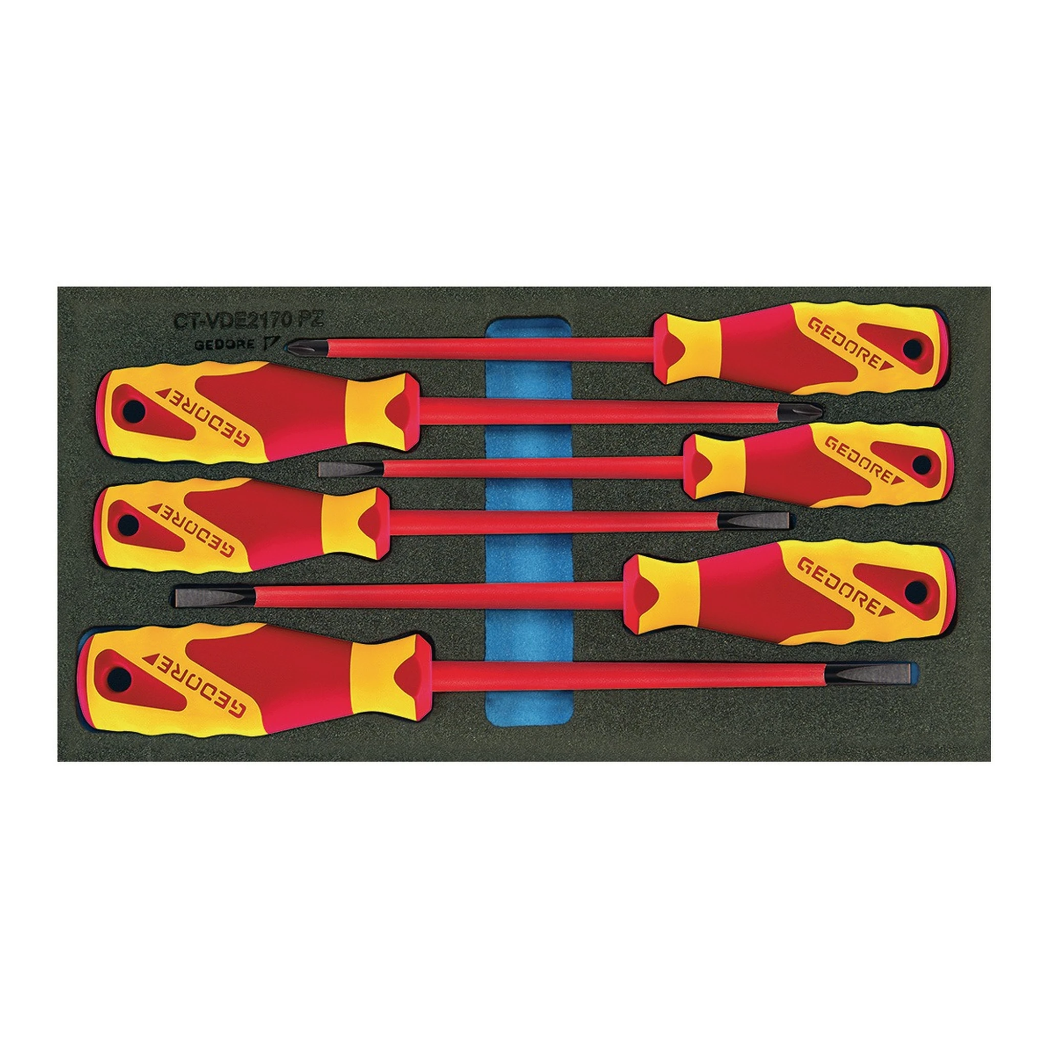 GEDORE | Werkzeugmodul | 6-teilig 1/3-Modul | Schraubendreher Schlitz / PZD