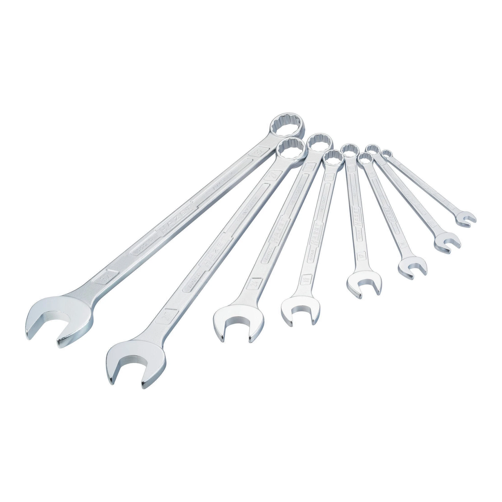 HAZET | Ringmaulschlüssel-Satz | 8-teilig Schlüsselweite 10-32 mm | Form A CV-Stahl