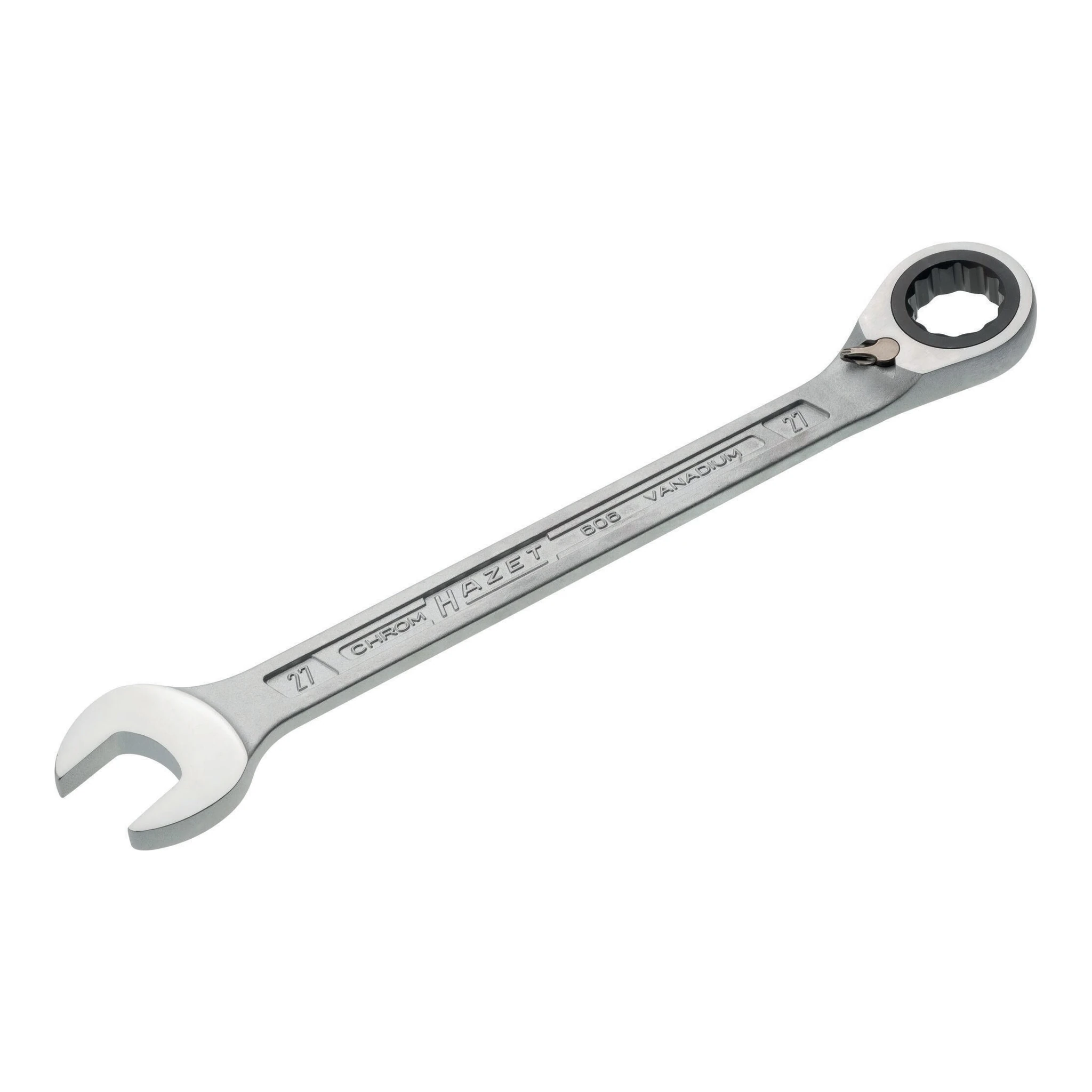 HAZET | Maulringratschenschlüssel | Schlüsselweite 27 mm Länge 359,2 mm | umschaltbar, Ringseite 13 °