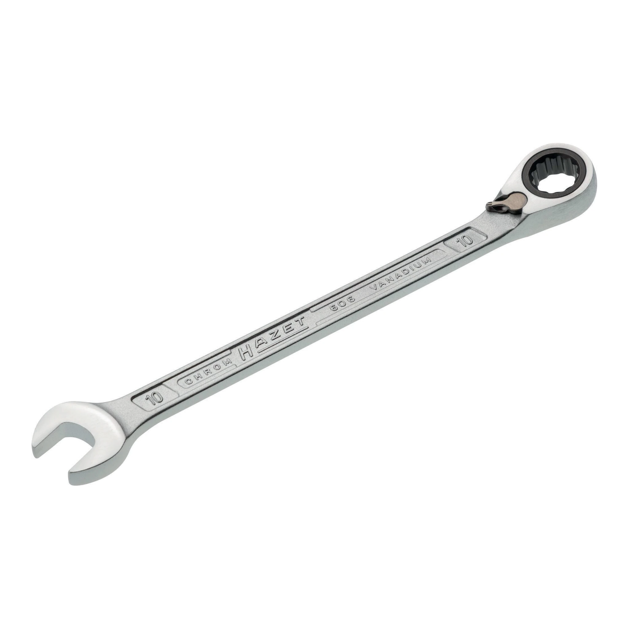 HAZET | Maulringratschenschlüssel | Schlüsselweite 10 mm Länge 154,5 mm | umschaltbar, Ringseite 13 °