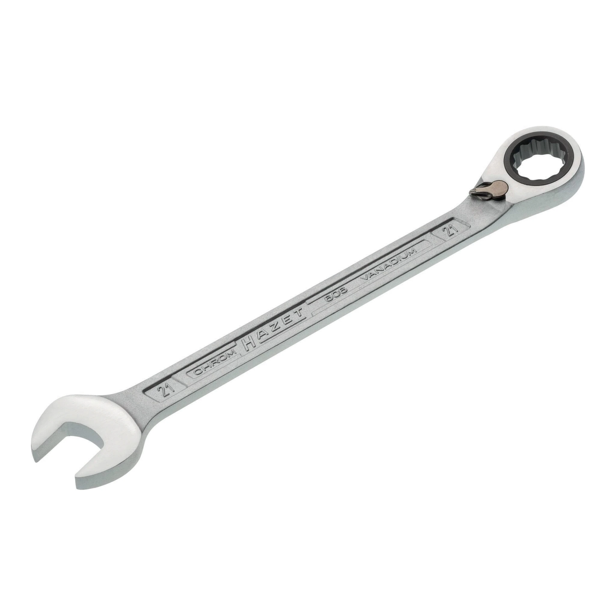 HAZET | Maulringratschenschlüssel | Schlüsselweite 21 mm Länge 291,5 mm | umschaltbar, Ringseite 13 °