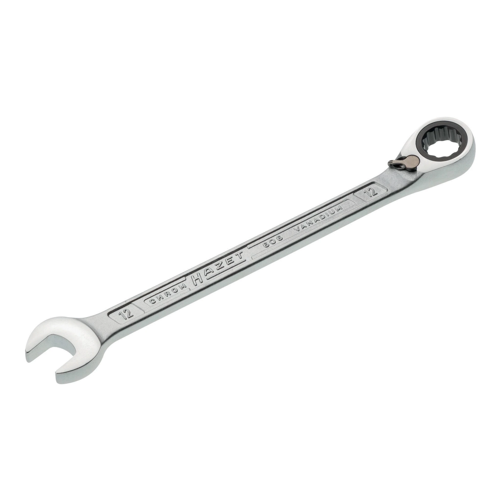HAZET | Maulringratschenschlüssel | Schlüsselweite 12 mm Länge 180,3 mm | umschaltbar, Ringseite 13 °