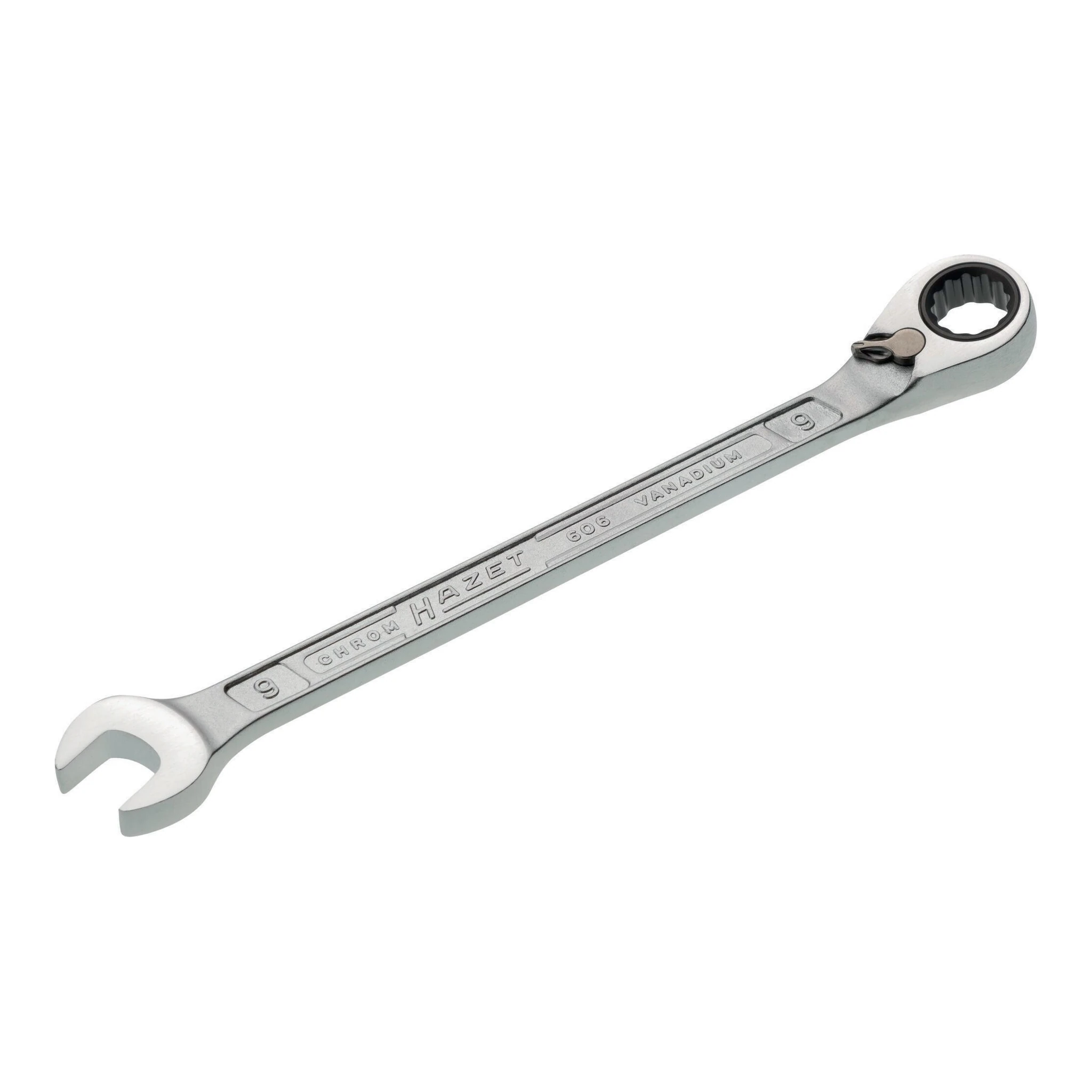 HAZET | Maulringratschenschlüssel | Schlüsselweite 9 mm Länge 143 mm | umschaltbar, Ringseite 13 °