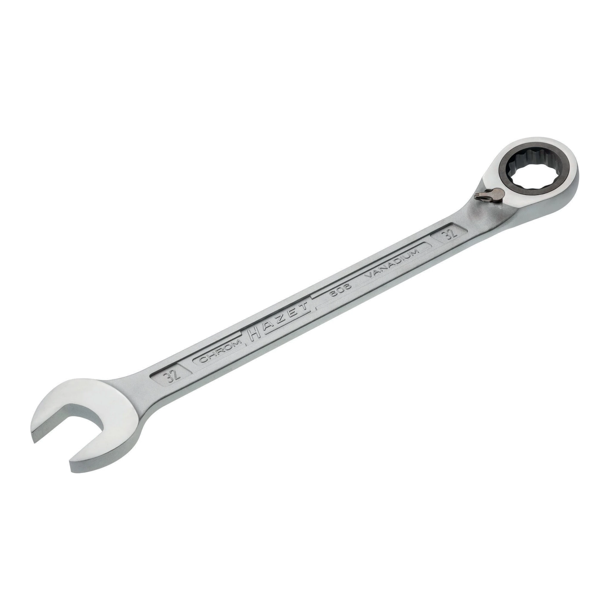 HAZET | Maulringratschenschlüssel | Schlüsselweite 32 mm Länge 425,8 mm | umschaltbar, Ringseite 13 °