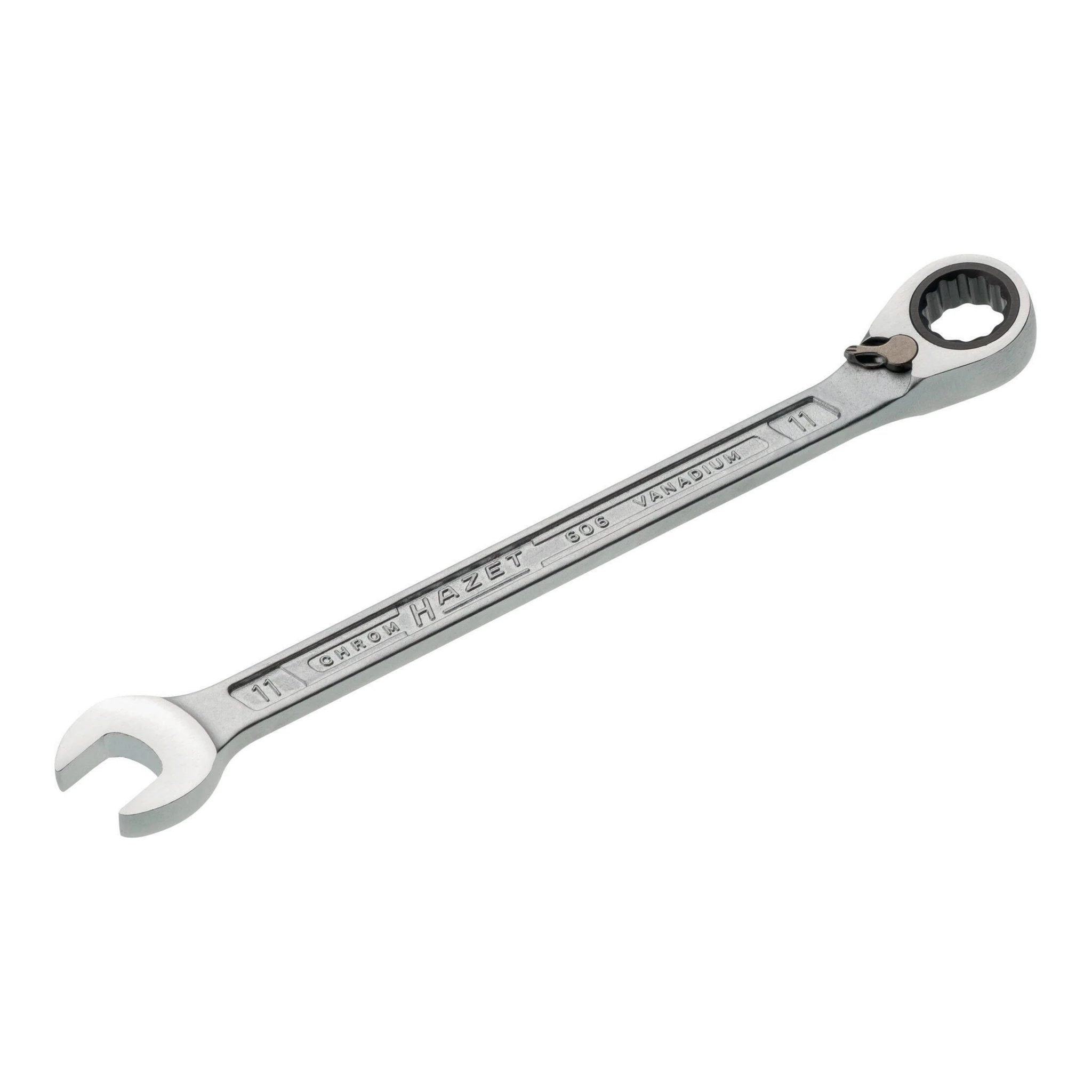 HAZET | Maulringratschenschlüssel | Schlüsselweite 11 mm Länge 168,6 mm | umschaltbar, Ringseite 13 °