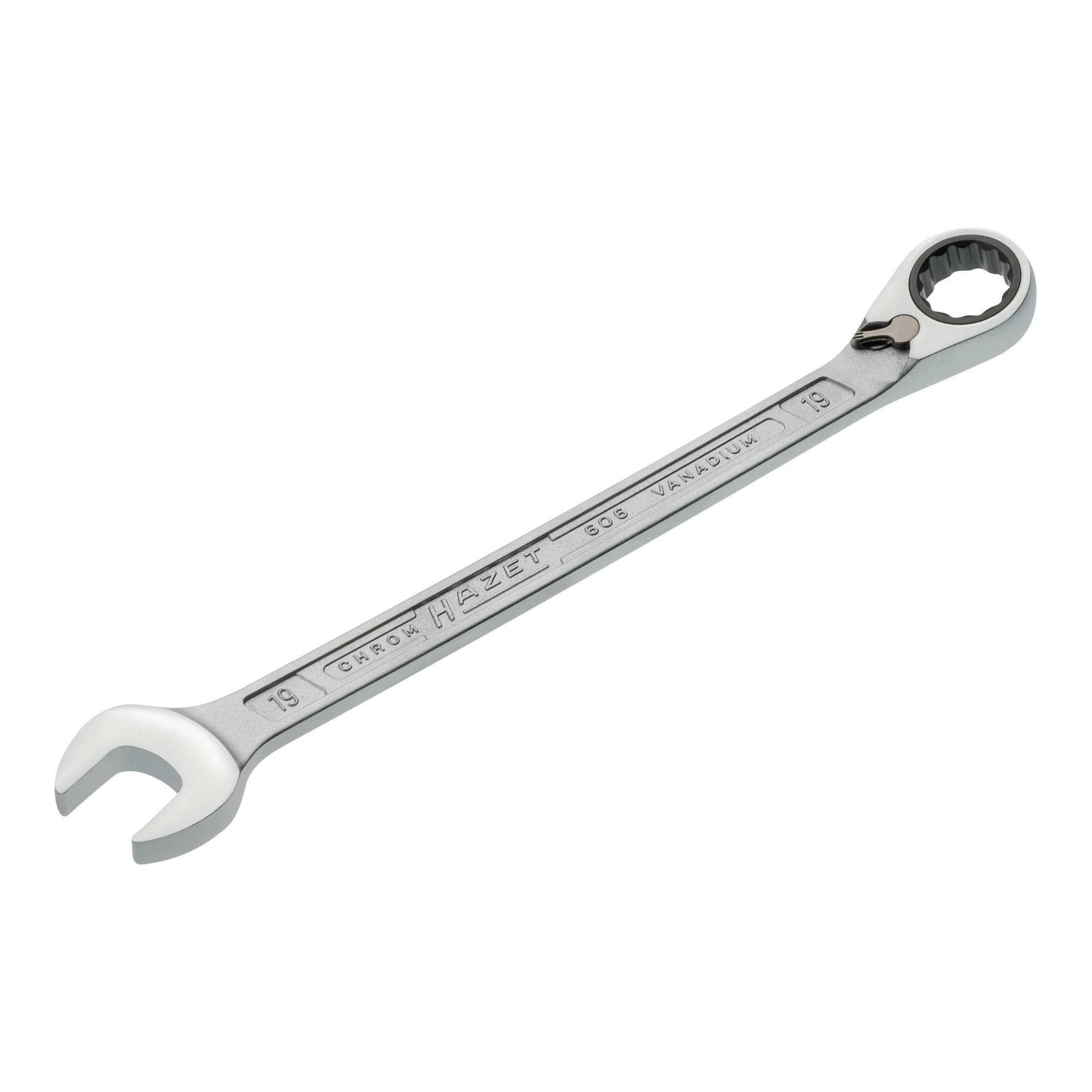 HAZET | Maulringratschenschlüssel | Schlüsselweite 19 mm Länge 268,3 mm | umschaltbar, Ringseite 13 °