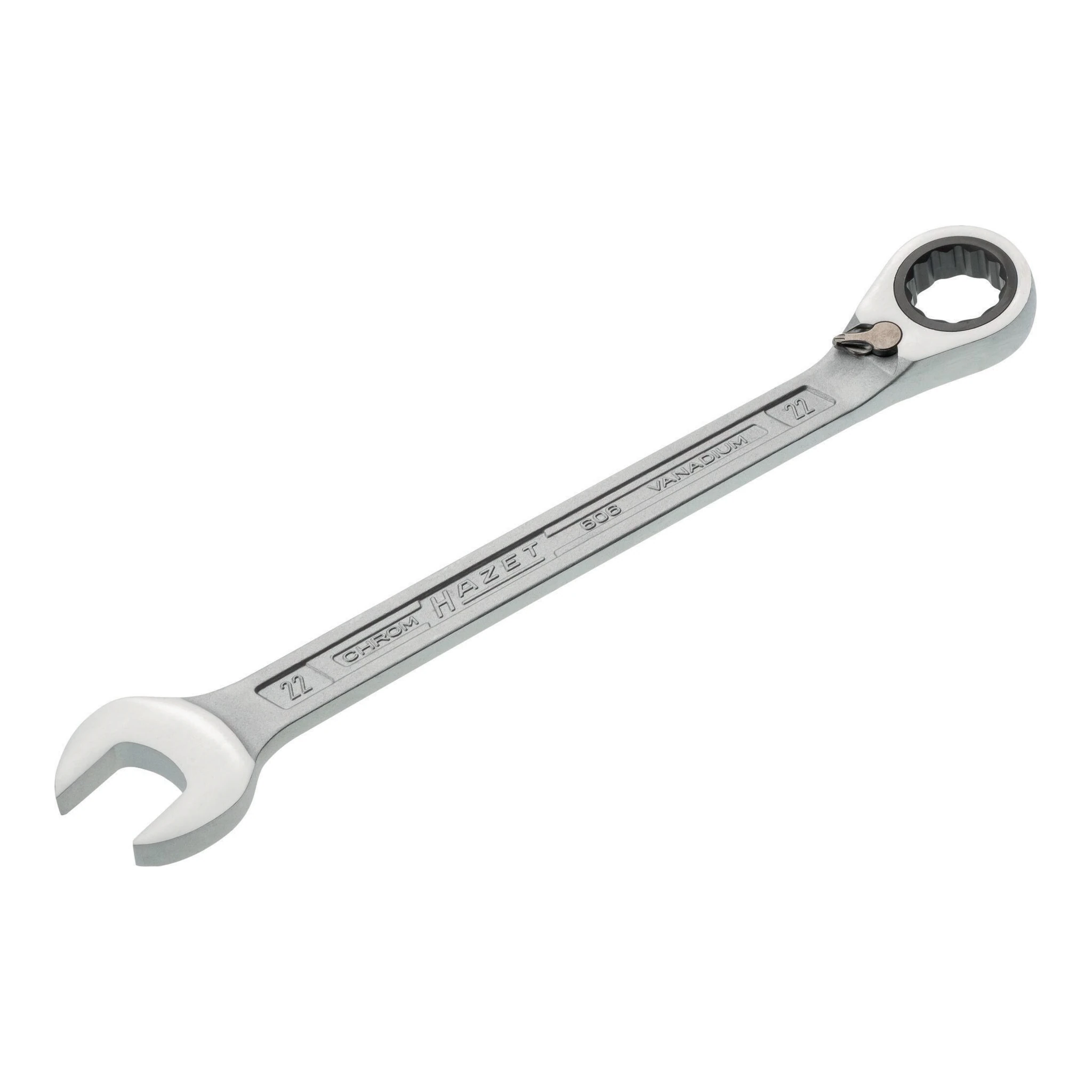 HAZET | Maulringratschenschlüssel | Schlüsselweite 22 mm Länge 291,5 mm | umschaltbar, Ringseite 13 °