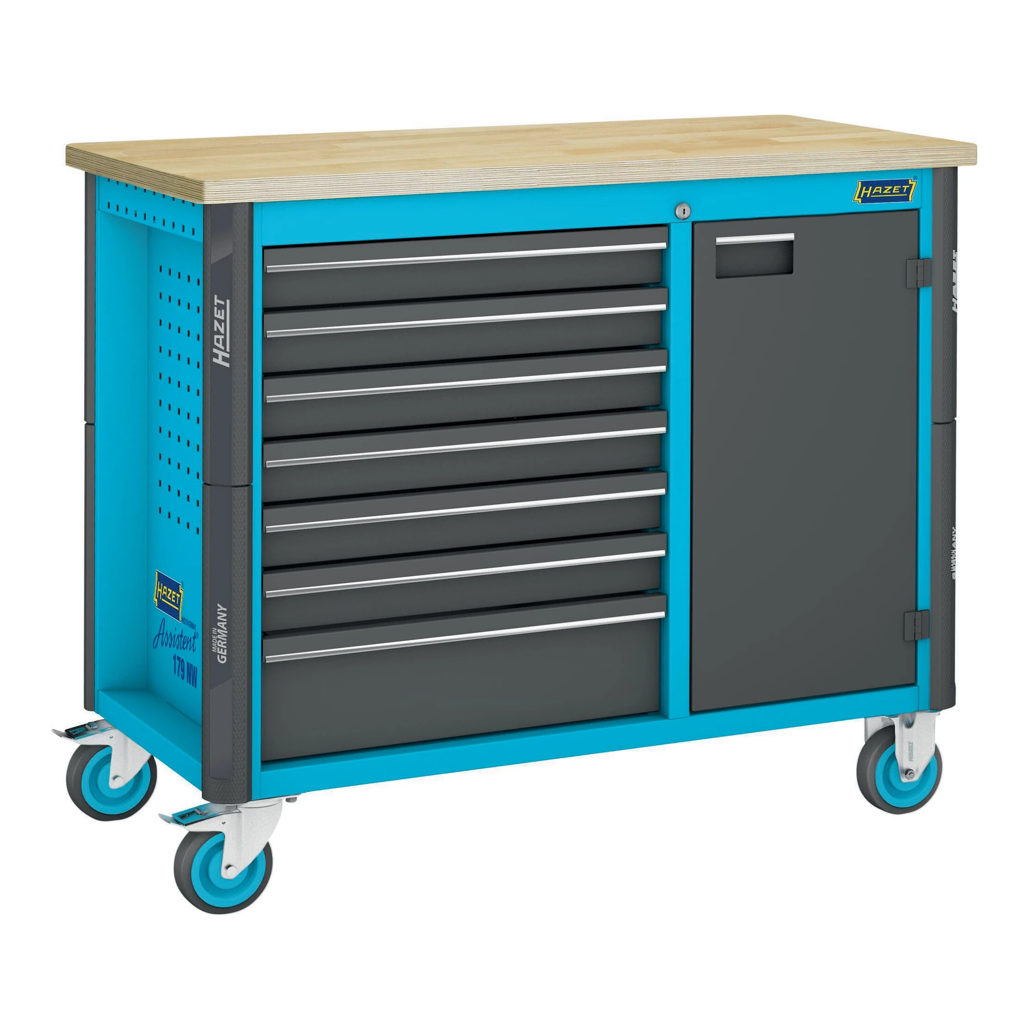 HAZET | Werkzeugwagen | B1150xT600xH964mm | 1000 kg 7 Schubladen
