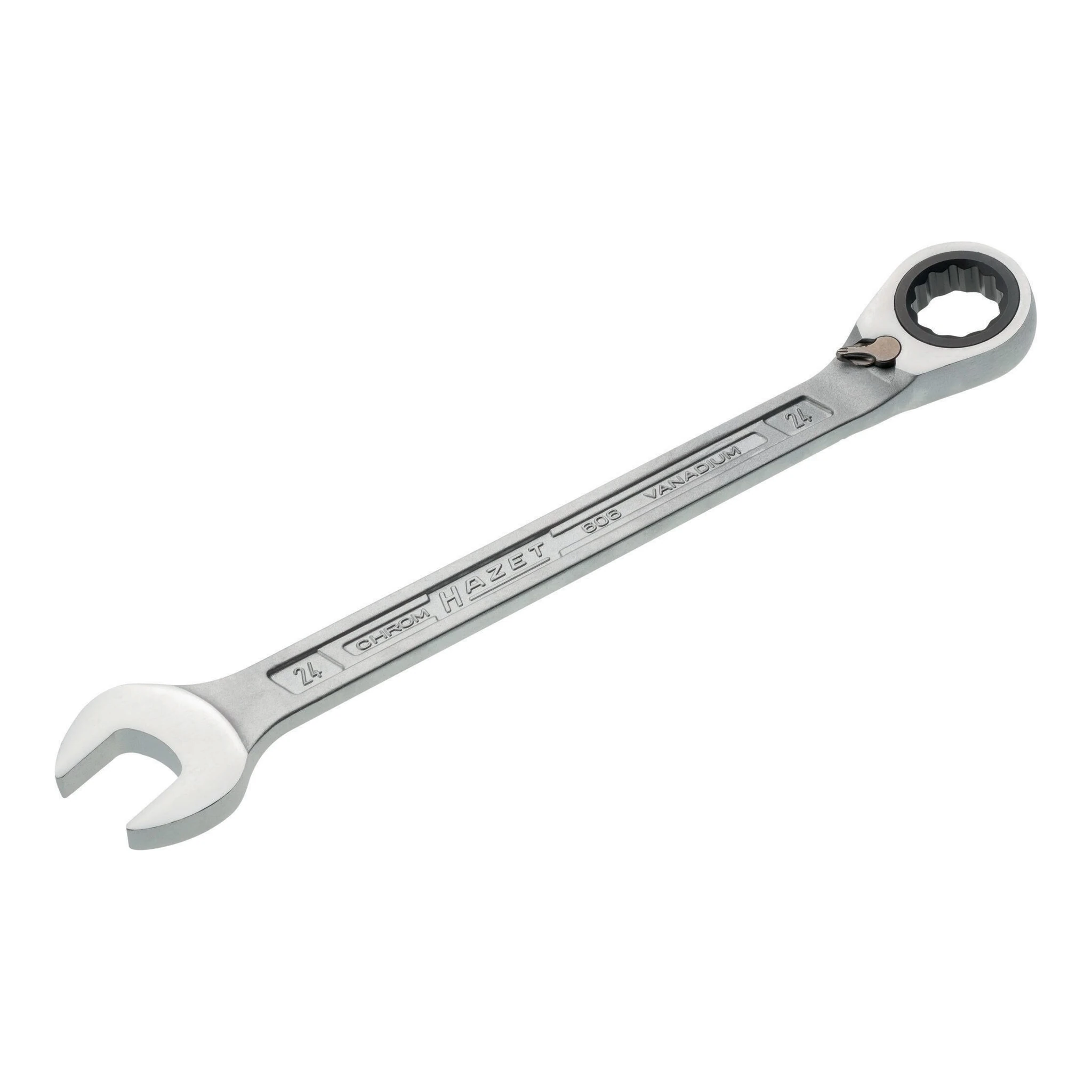 HAZET | Maulringratschenschlüssel | Schlüsselweite 24 mm Länge 333,1 mm | umschaltbar, Ringseite 13 °