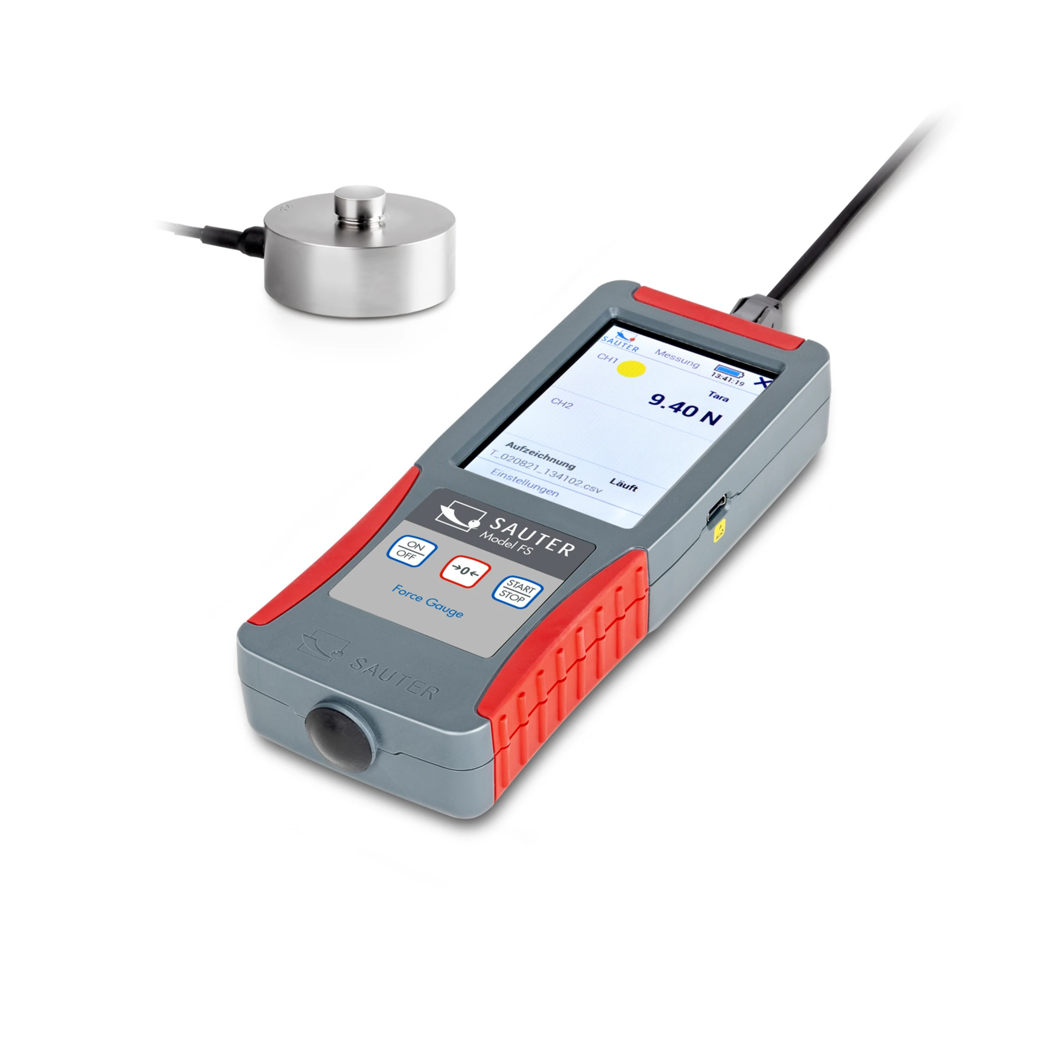 KERN | Digitales Kraftmessgerät (externe Messzelle) FS 2-100KRQ1 (Max 100 kN | Ablesbarkeit 20 N)