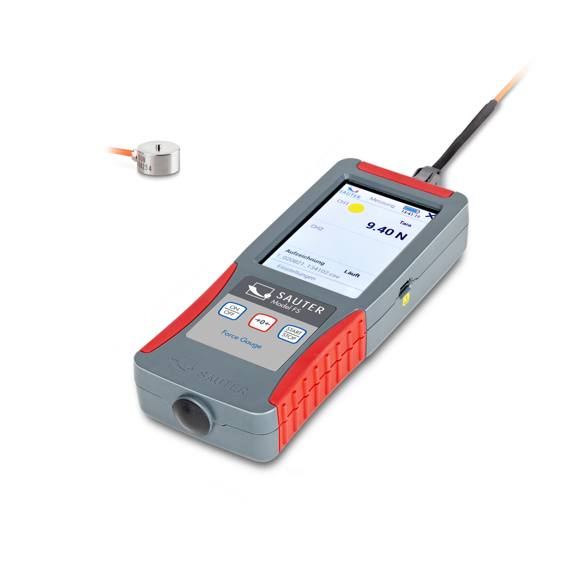 KERN | Digitales Kraftmessgerät (externe Messzelle) FS 2-2KOY1 (Max 2 kN | Ablesbarkeit 0,4 N)