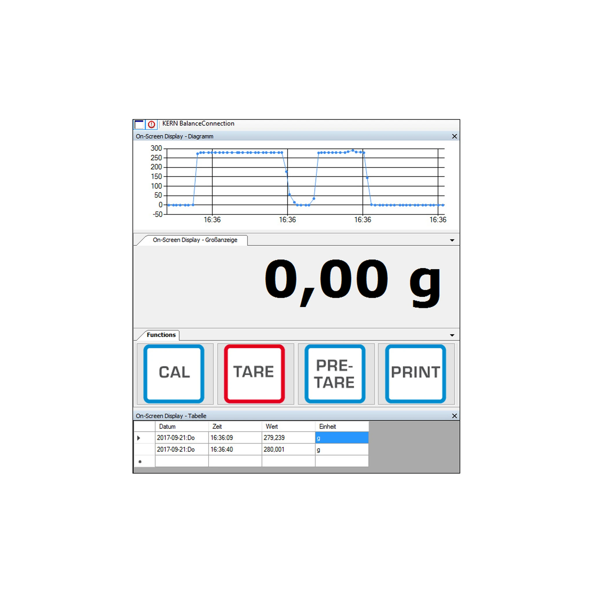 KERN | Digitale Plattform KDP 10K-4, Wägebereich 10 kg, Ablesbarkeit 100 mg (Max.) 10 kg | 100 mg