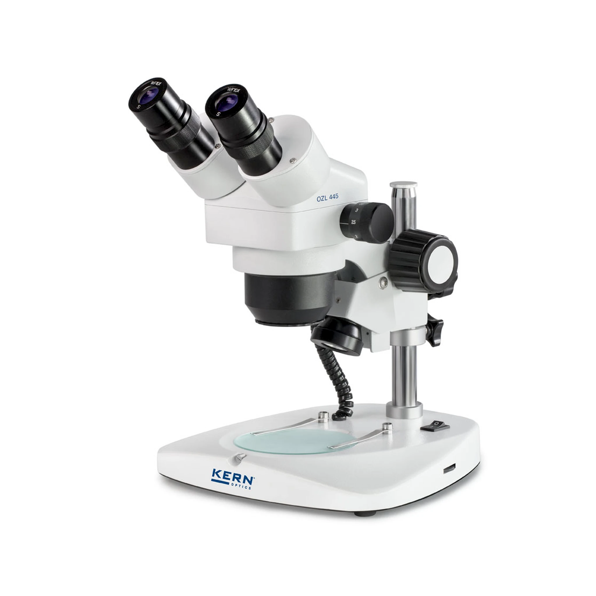 KERN | Stereo-Zoom Mikroskop OZL 445 (0,75x - 3,6x, 0,35W LED (Auflicht
Durchlicht))