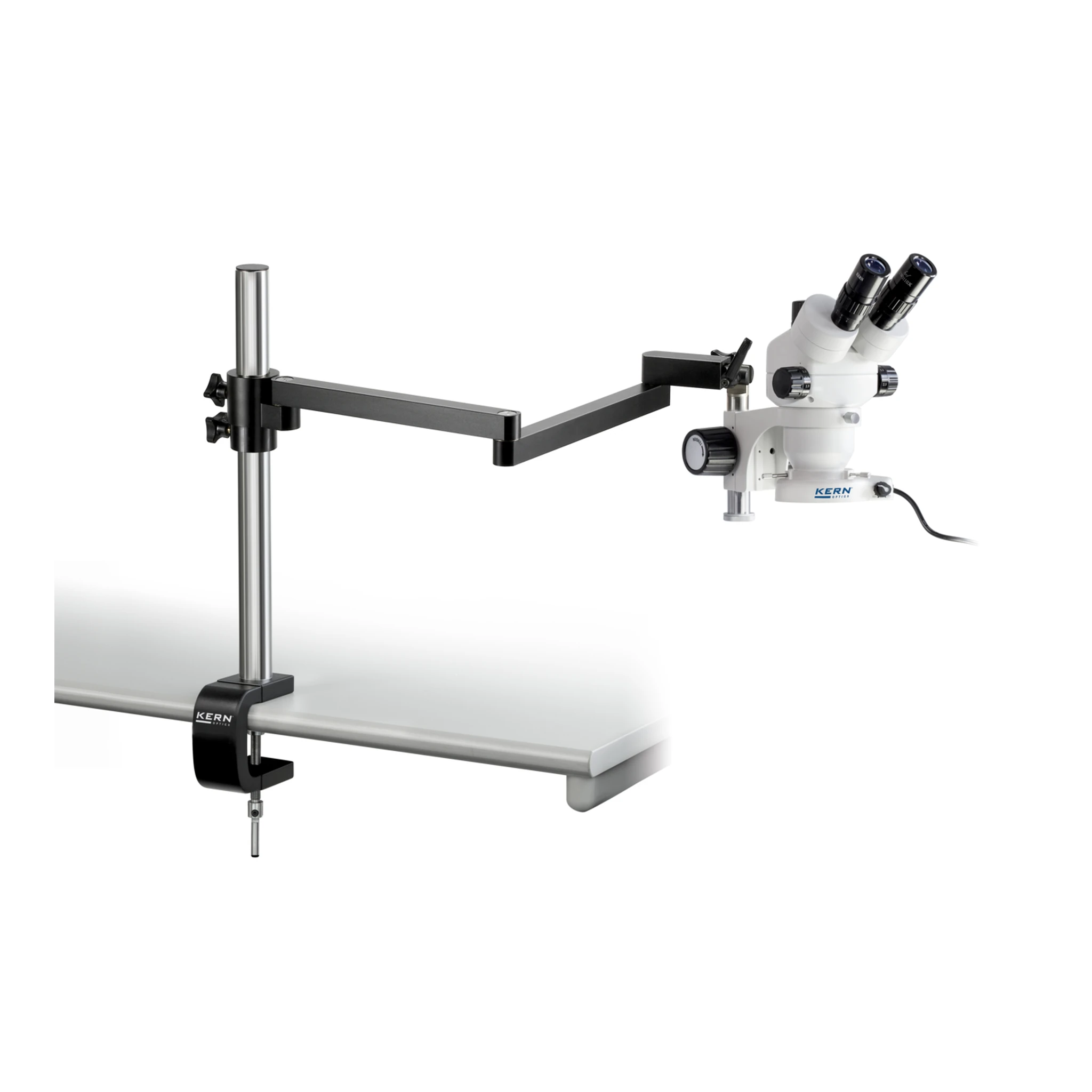 KERN | Stereo-Zoom Mikroskop-Set OZM 953UK (Trinokular, Universal (Gelenkarm mit Klemme), 0,7x - 4,5x, 4,5W LED (Auflicht))