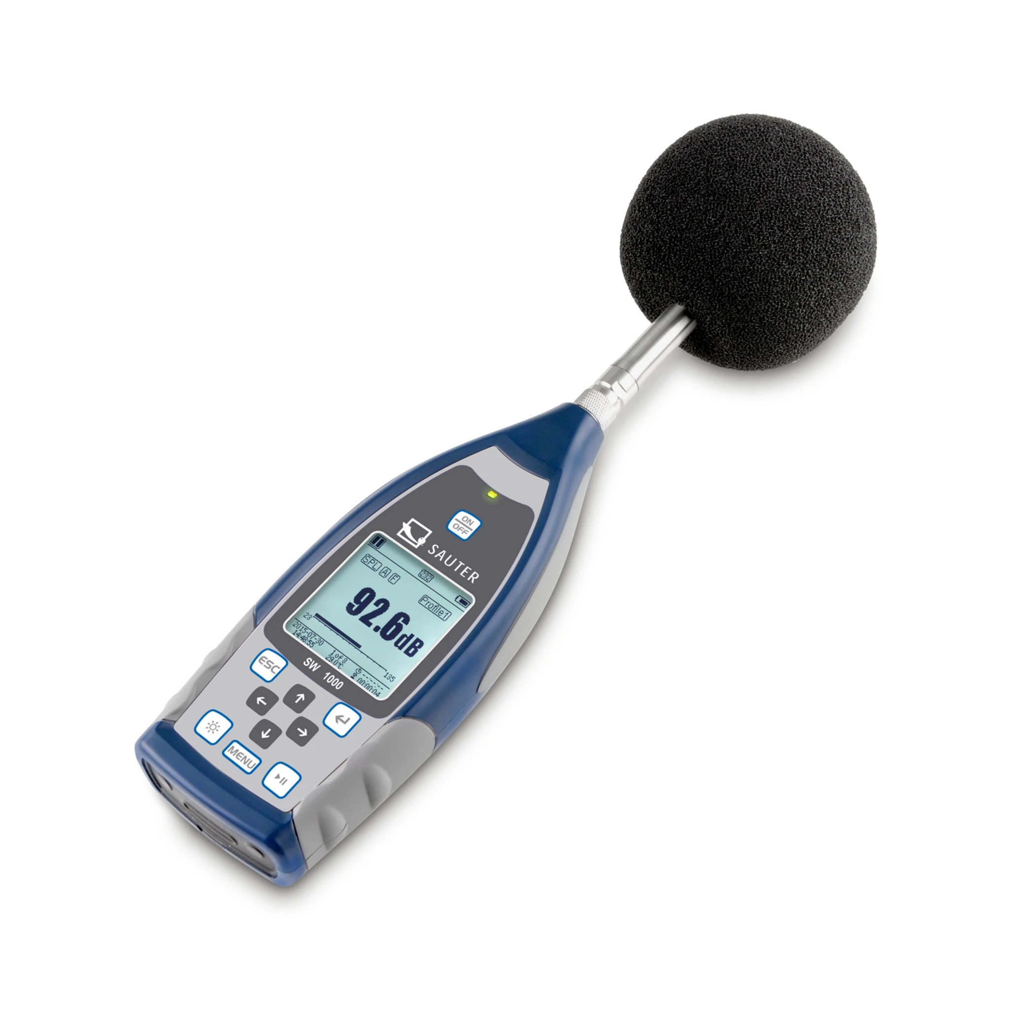 KERN | Schallpegelmessgerät SAUTER SW 1000 (Messbereich 20 dB – 134 dB, Ablesbarkeit 0,1 dB)