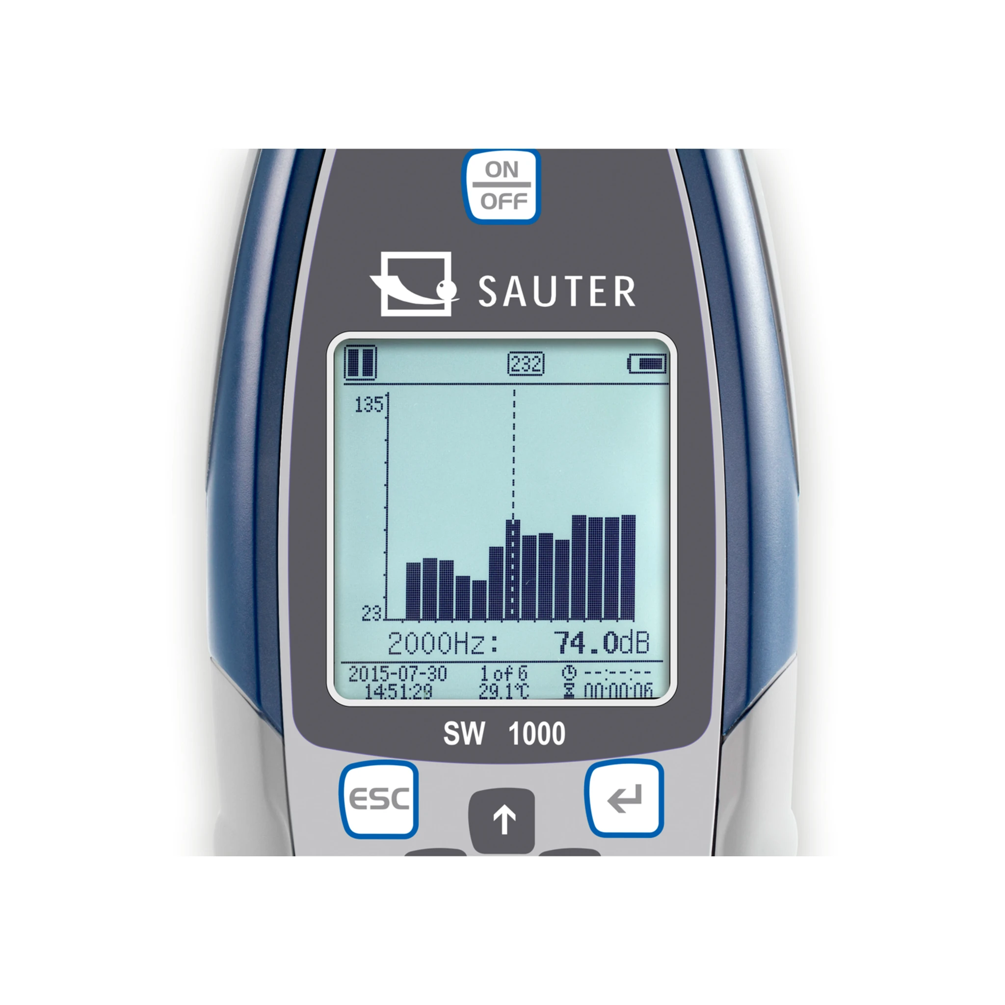 KERN | Schallpegelmessgerät SAUTER SW 1000 (Messbereich 20 dB – 134 dB, Ablesbarkeit 0,1 dB) – Bild 6
