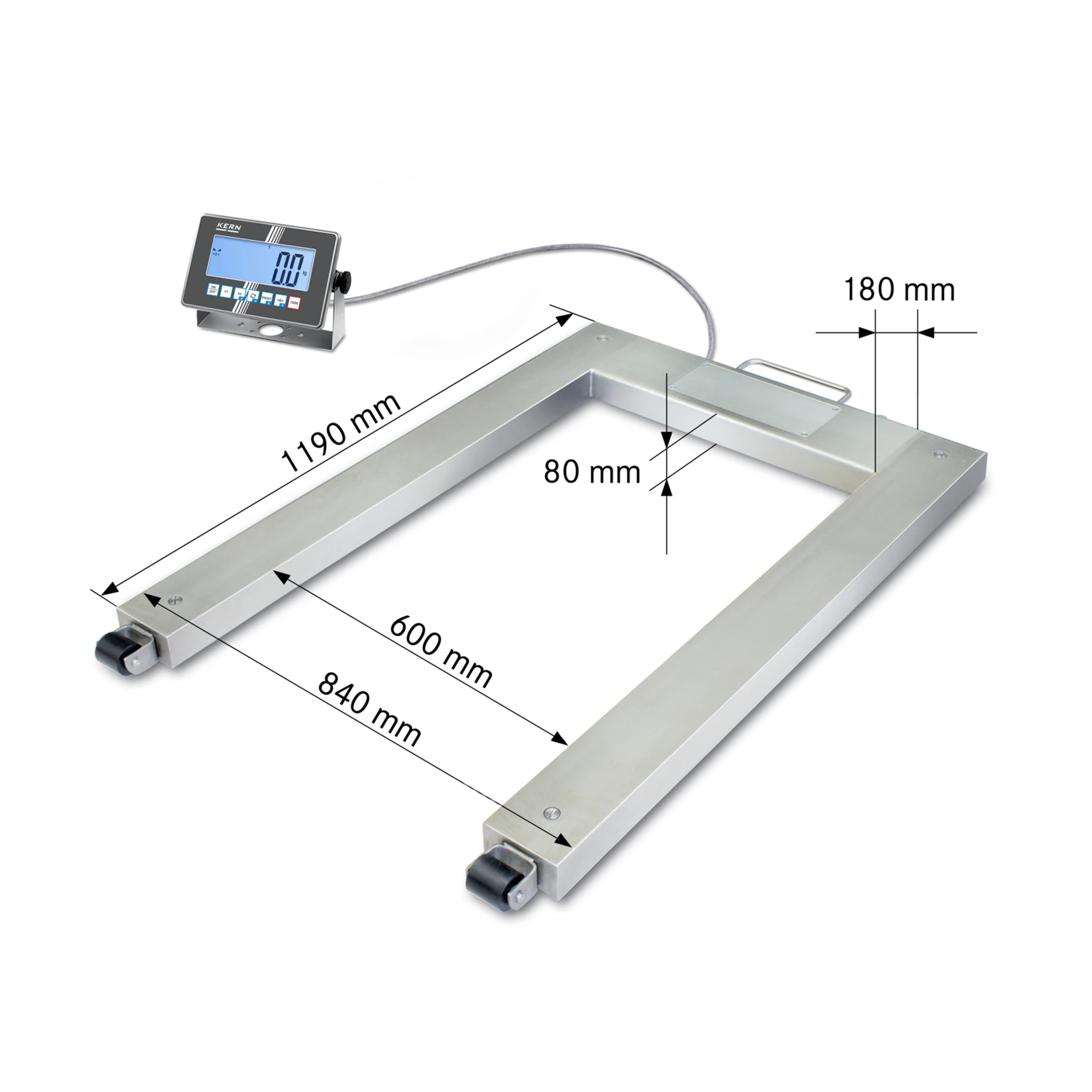 KERN | Palettenwaage - Edelstahl (Max.) 1500 kg | 0,5 kg – Bild 2