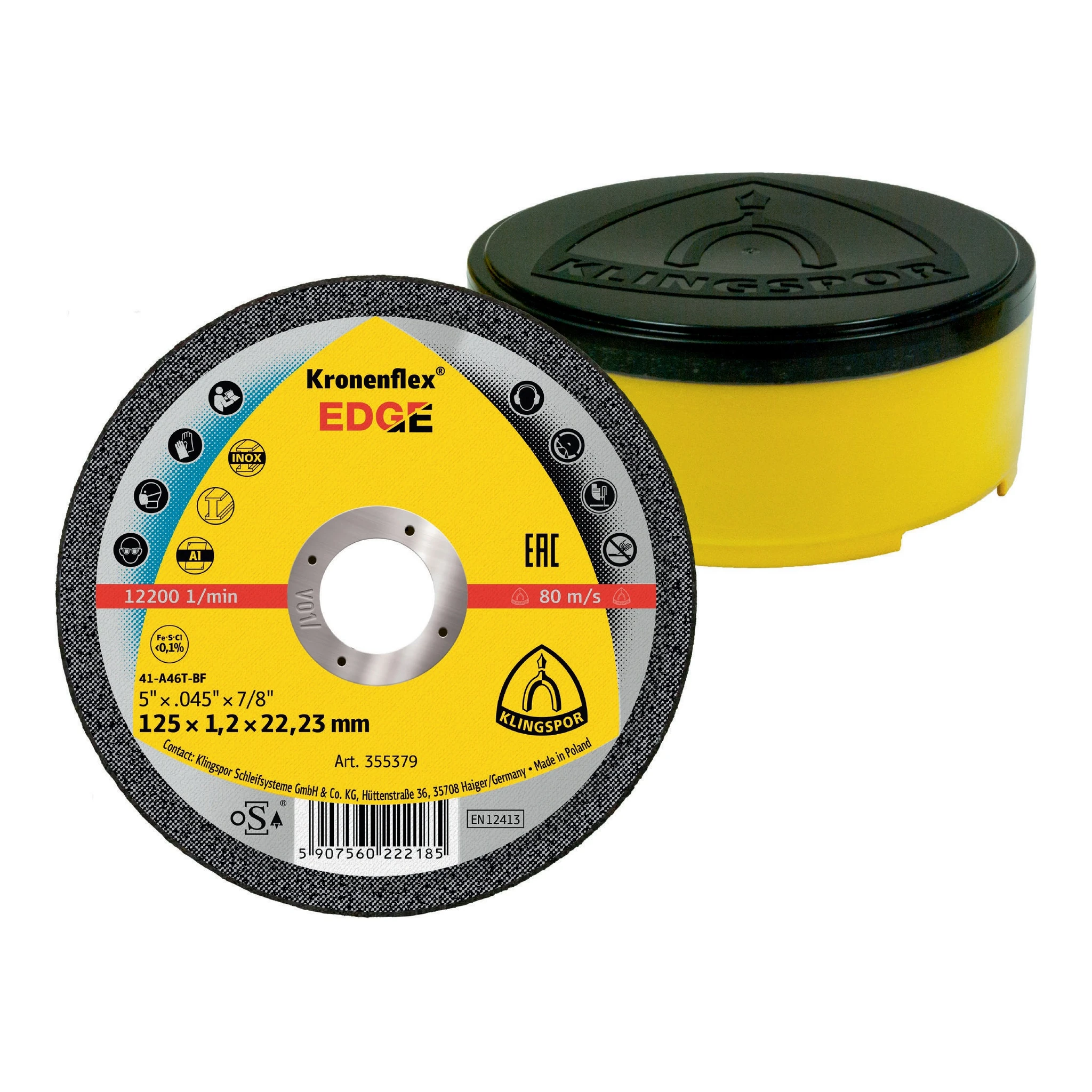 KLINGSPOR | Trennscheibe | D115x1,2mm gerade | INOX