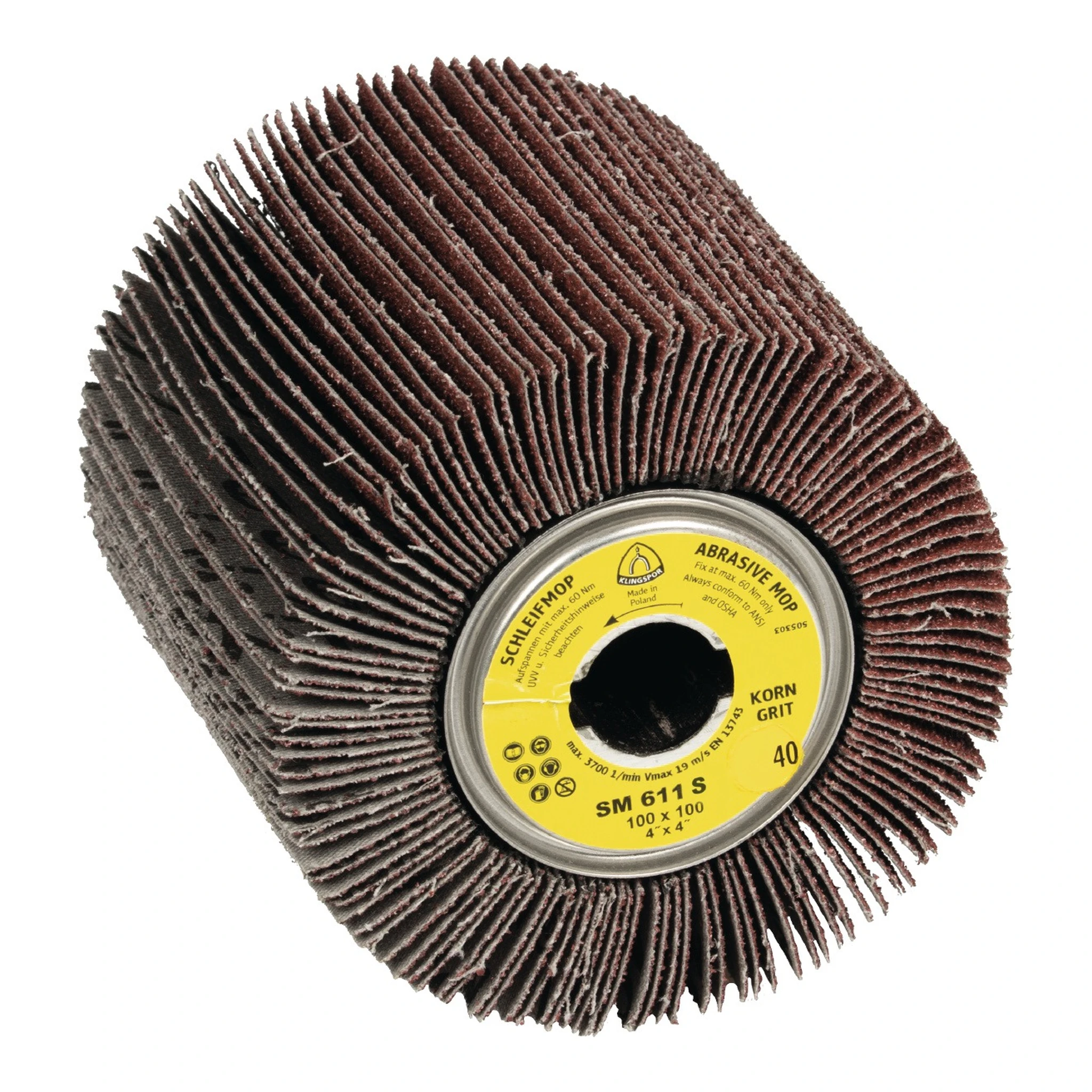 KLINGSPOR | Satinierwalze | 120 braun