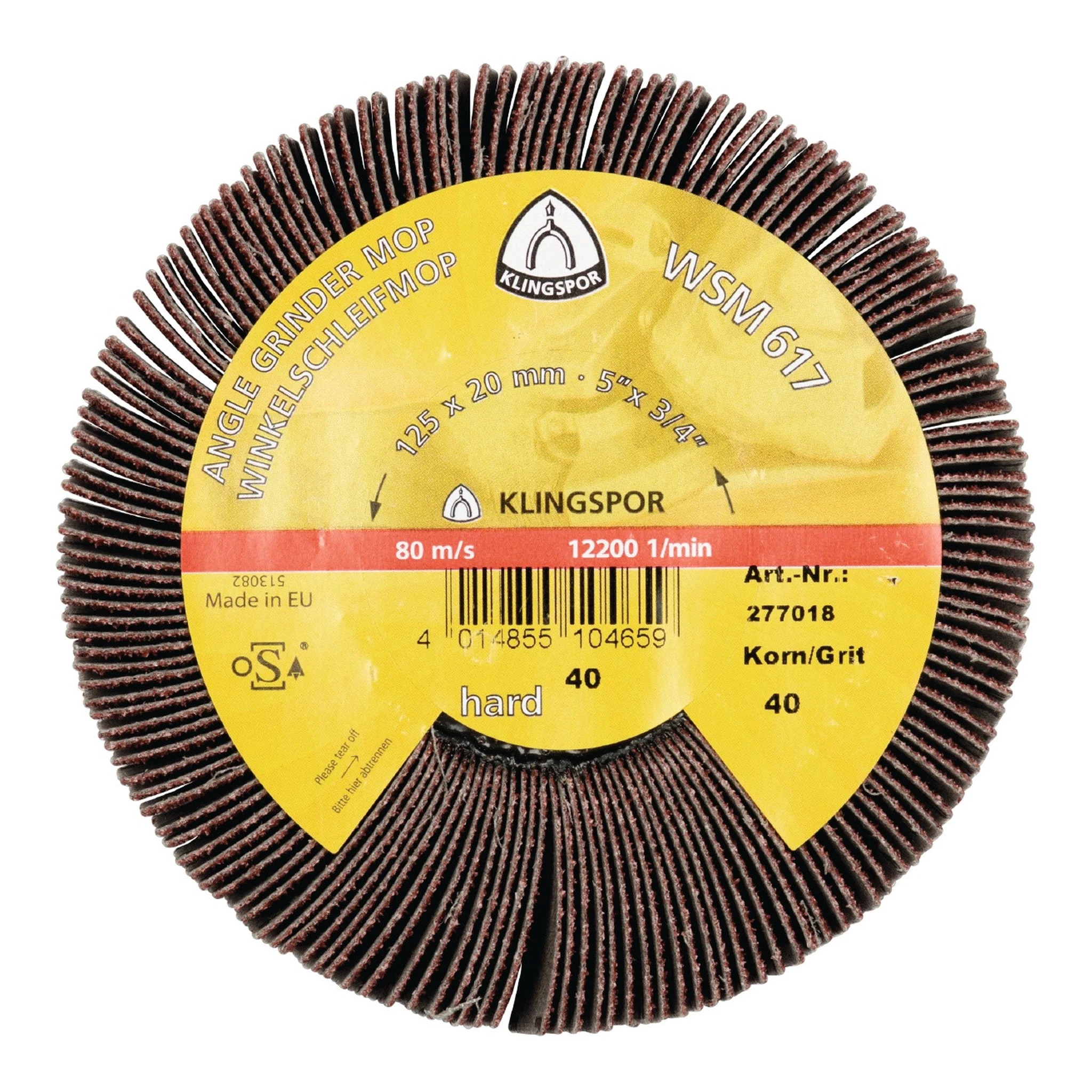 KLINGSPOR | Schleifmoprad | 120 braun