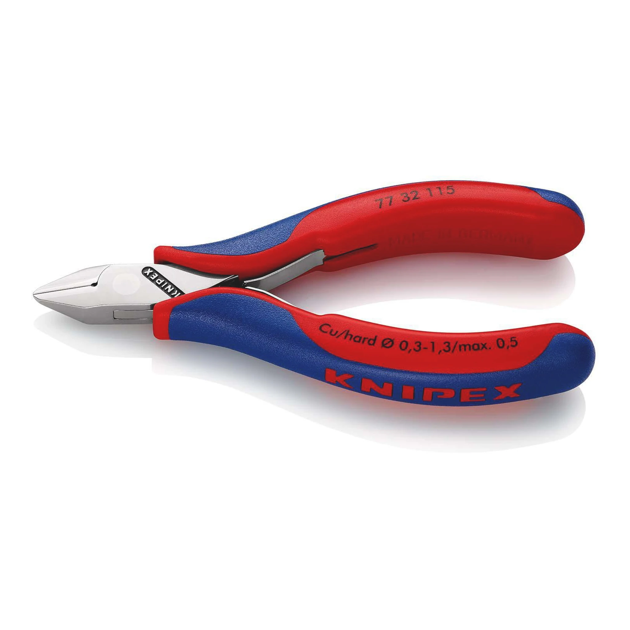 KNIPEX | Elektronik-Seitenschneider | Länge 115 mm Form 3 | Facette ja, klein Mehrkomponenten-Hüllen