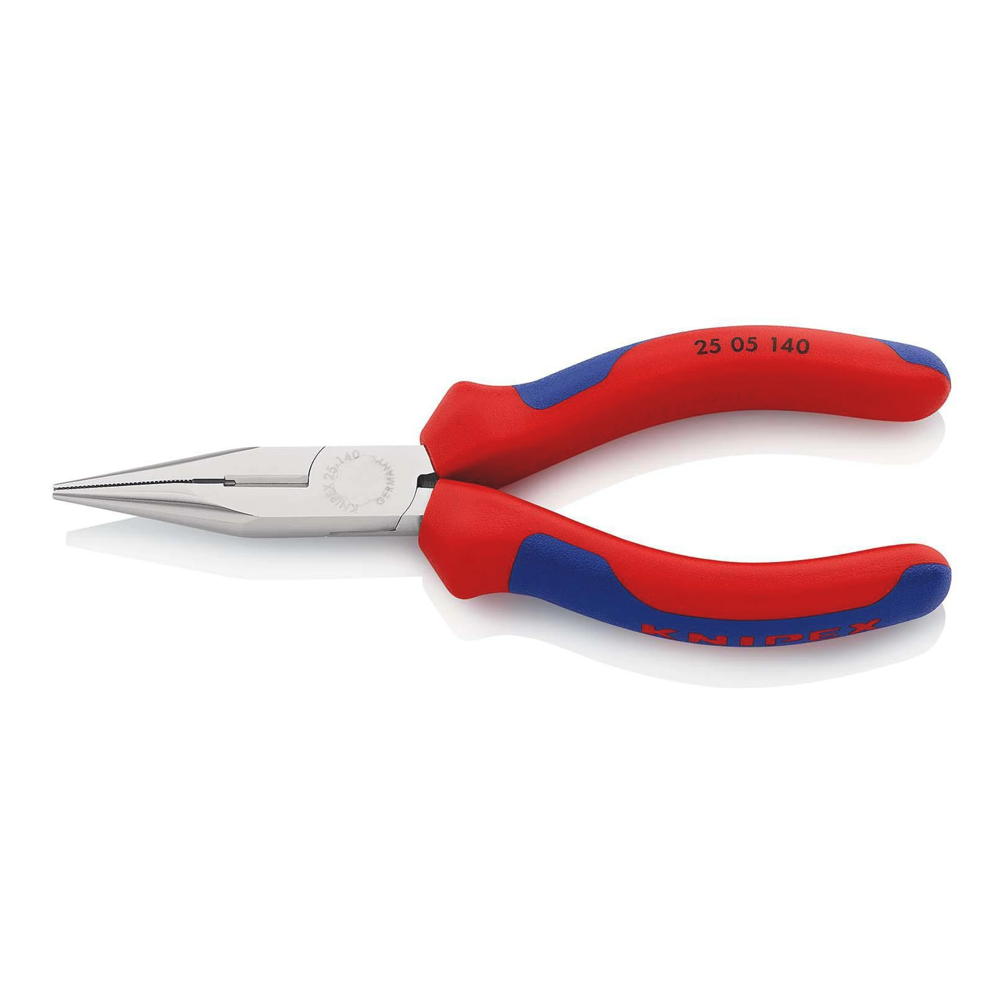 KNIPEX | Flachrundzange | Länge 140 mm flach/rund gerade | Mehrkomponenten-Hüllen