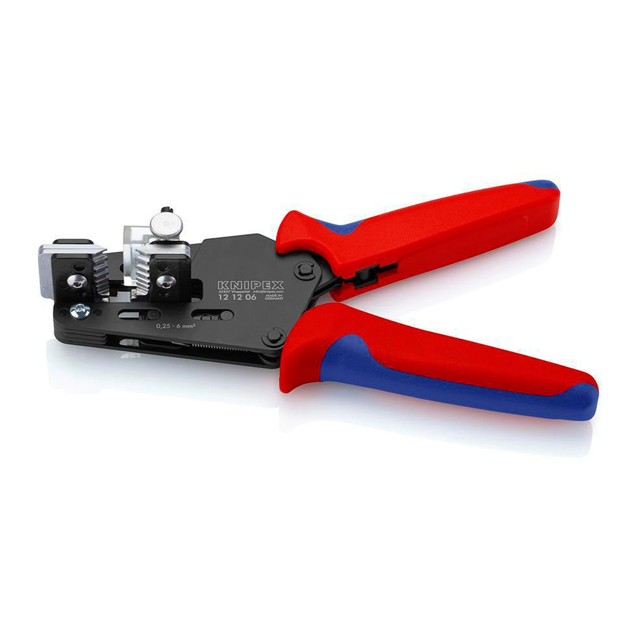 KNIPEX | Präzisionsabisolierzange | Länge 195 mm | 0,14-6 (AWG 26-10) mm²