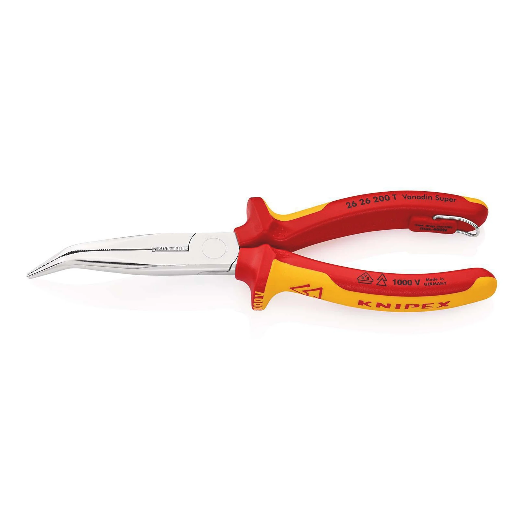 KNIPEX | Flachrundzange | Länge 200 mm Form 2 | 40° gewinkelt VDE
