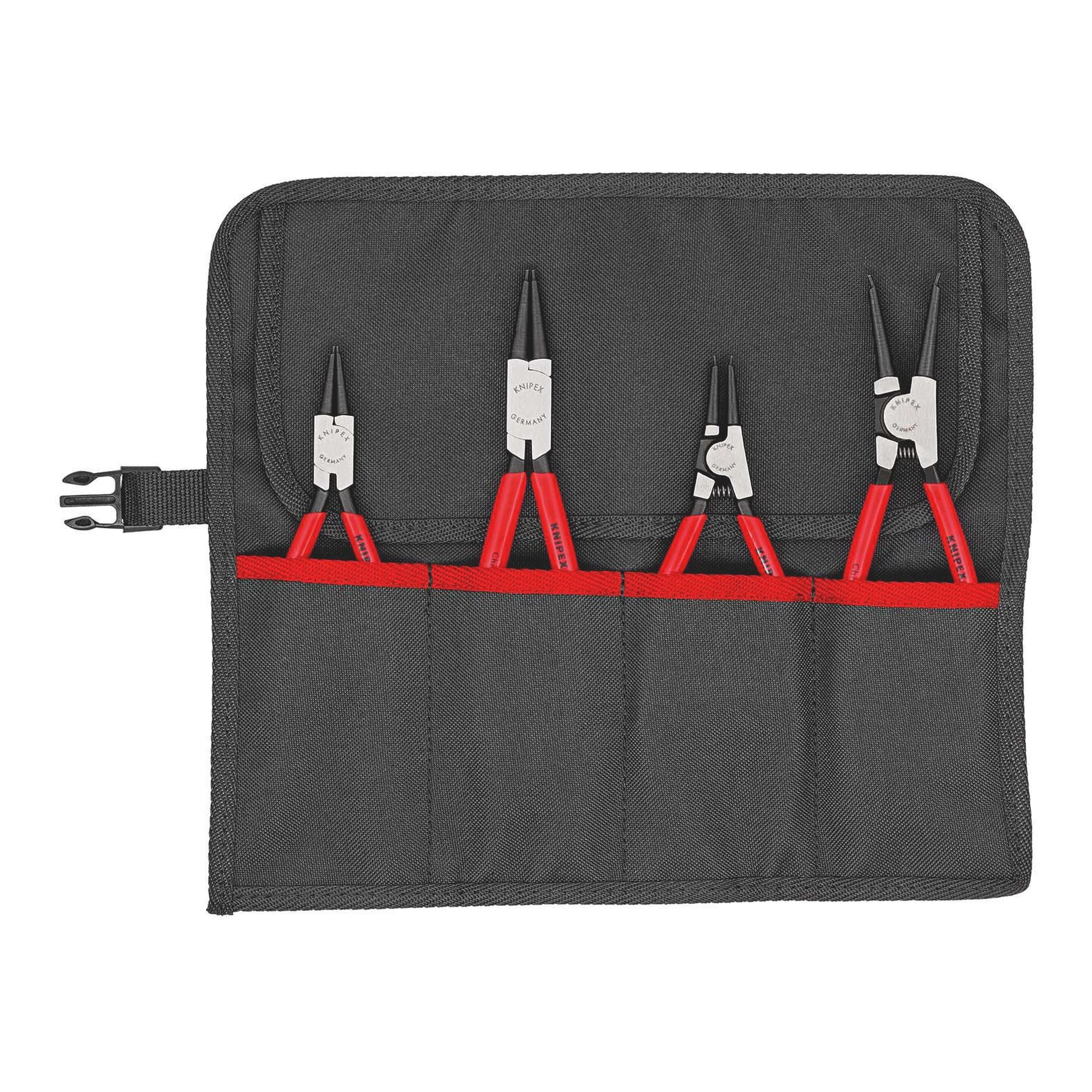 KNIPEX | Sicherungsringzangen-Satz | 4-teilig in Rolltasche | 10 - 60 mm