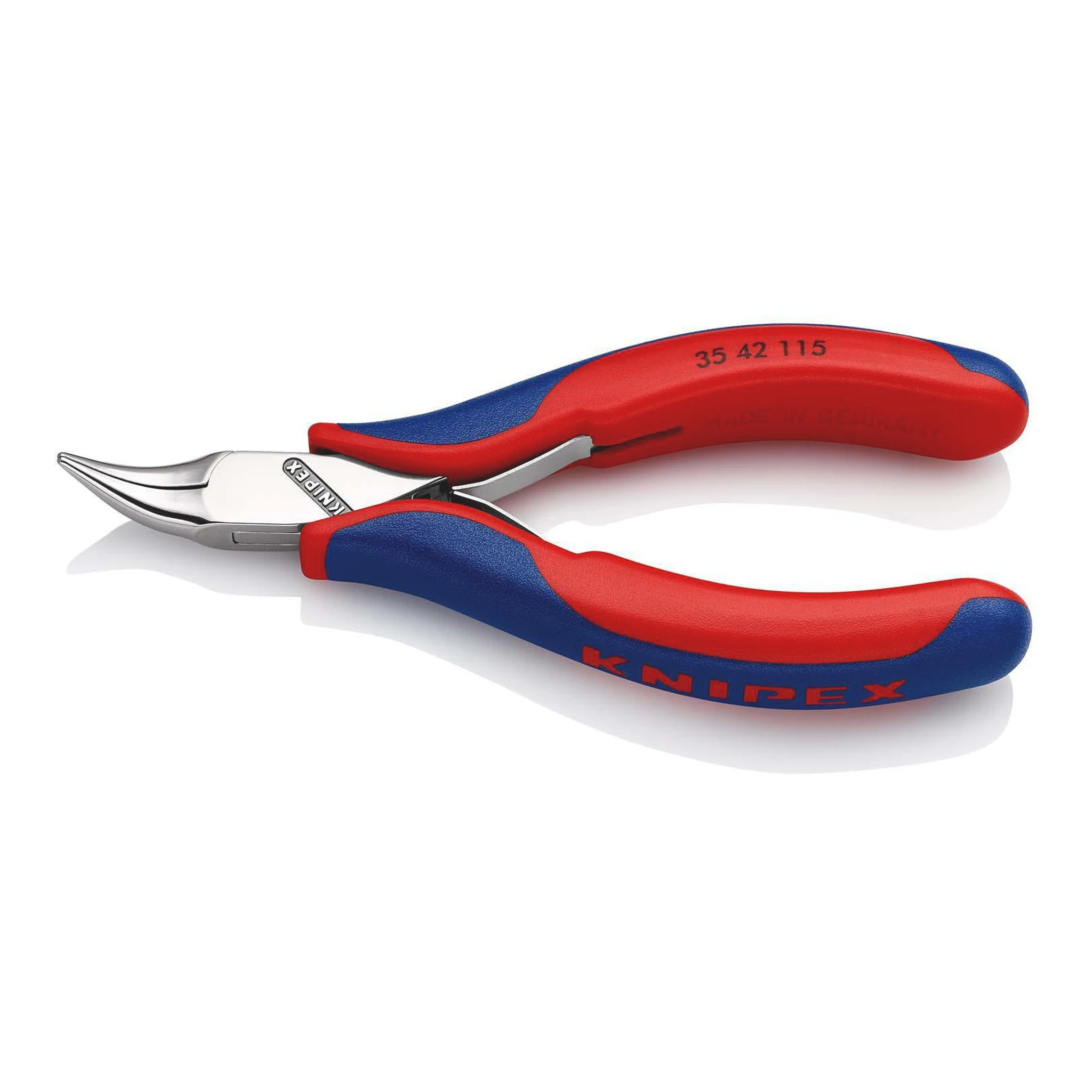 KNIPEX | Elektronik-Greifzange | Gesamtlänge 115 mm | flachrunde Backen Form 4