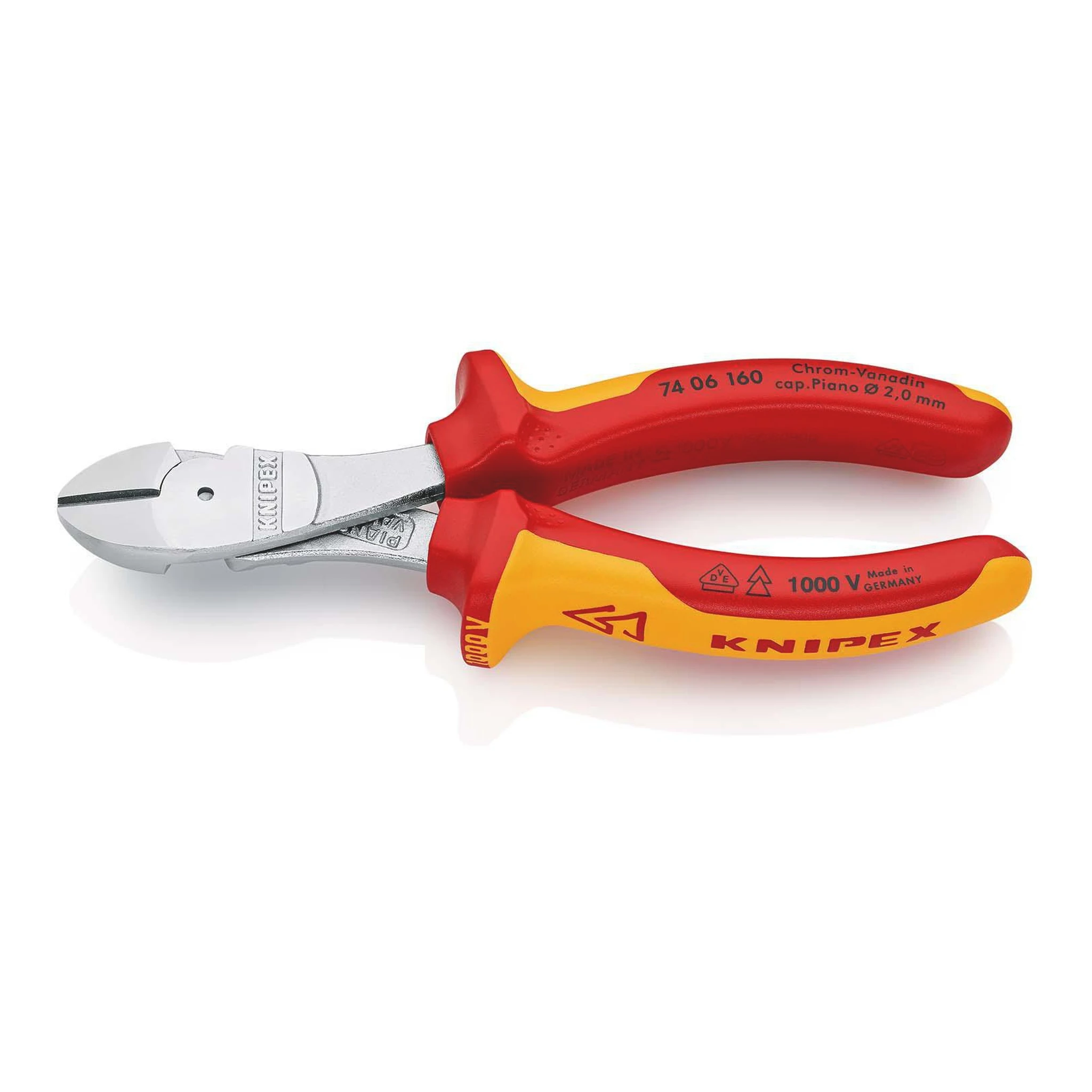 KNIPEX | Kraftseitenschneider | Länge 160 mm | VDE Form 0