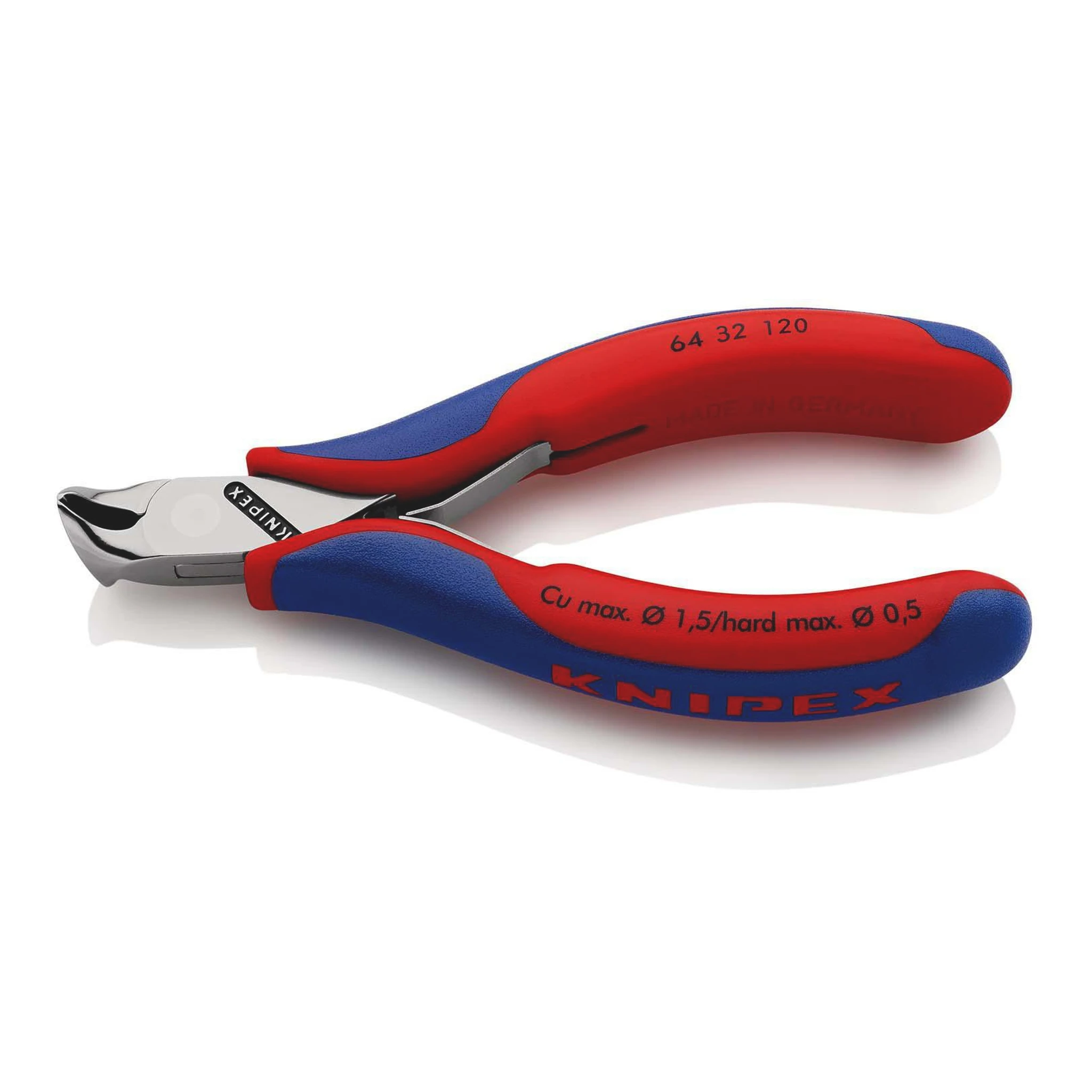 KNIPEX | Elektronik-Vornschneider | Länge 120 mm | Form 3 Facette ja, kleine spiegelpoliert