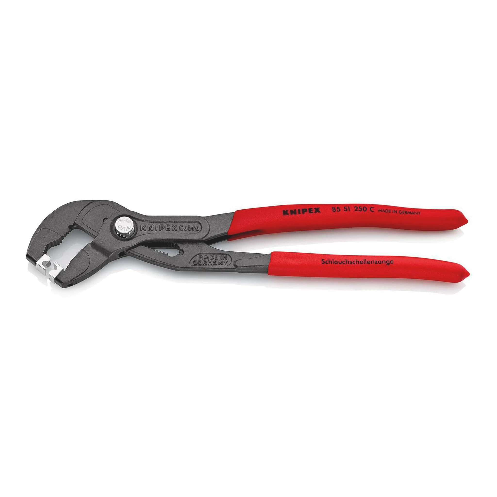 KNIPEX | Schlauchschellenzange | Gesamtlänge 250 mm | Kopf grau atramentiert