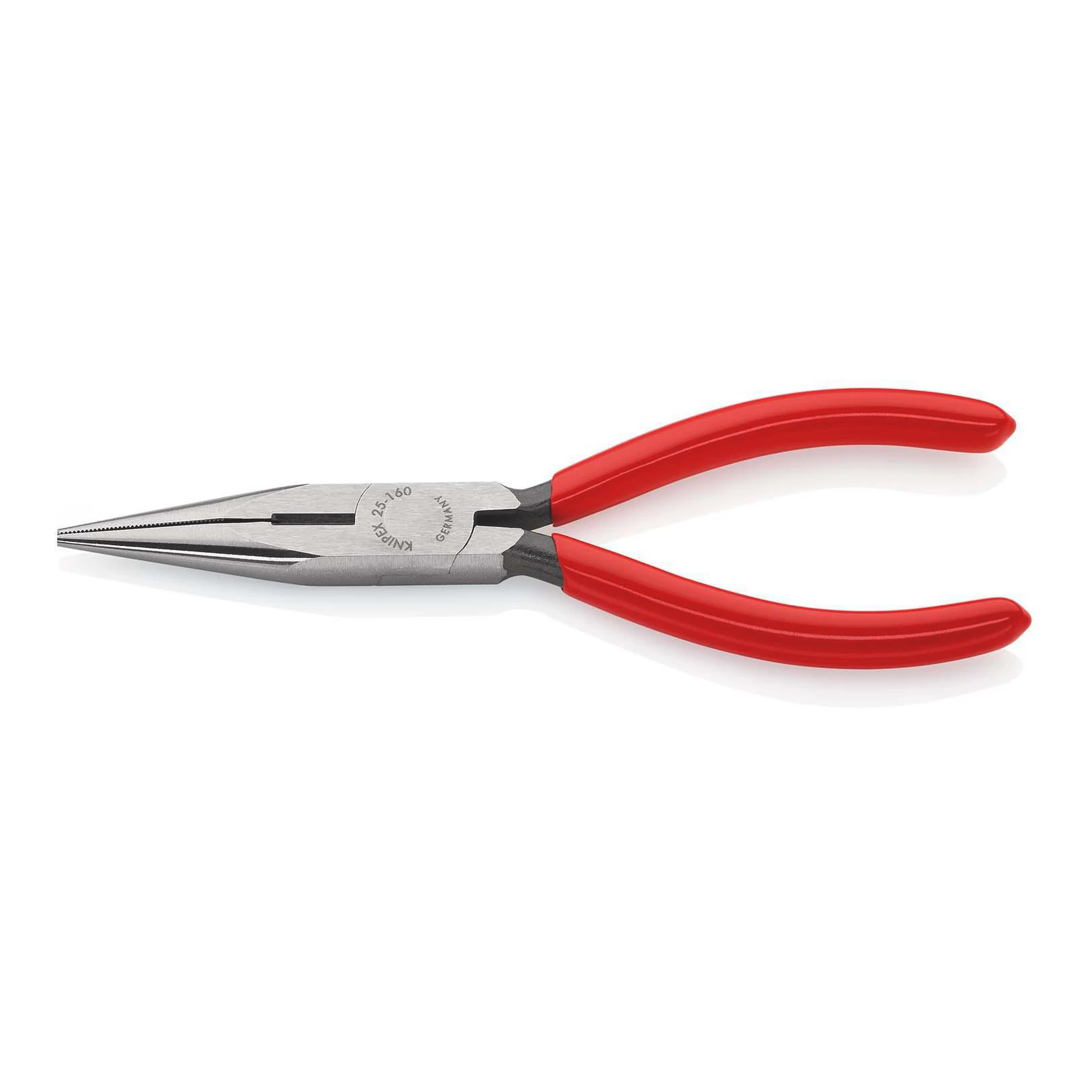 KNIPEX | Flachrundzange | Länge 160 mm flach/rund gerade | poliert Kunststoffüberzug
