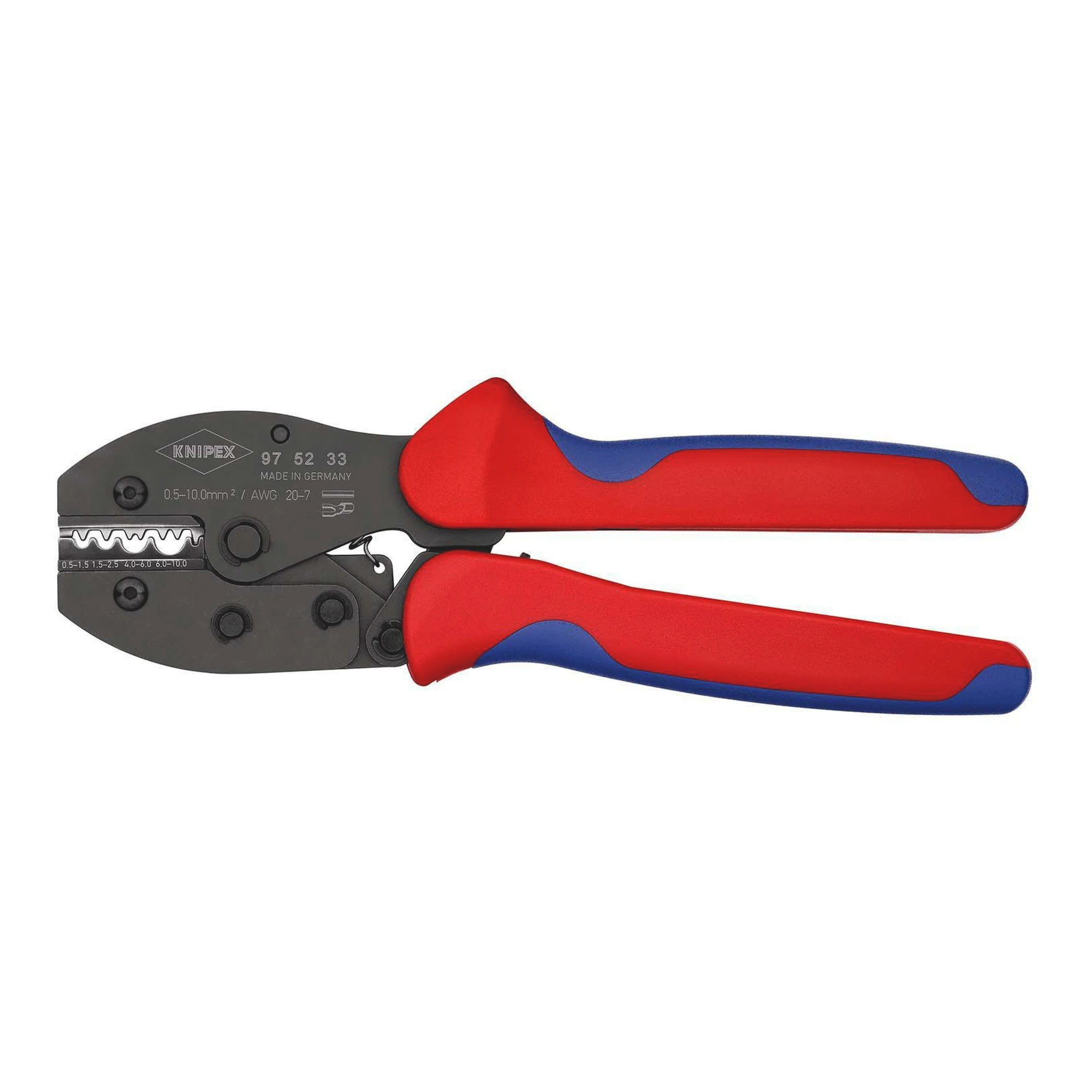 KNIPEX | Crimpzange | Länge 220 mm | 0,5 - 10 (AWG 20 - 7) mm² 478 g