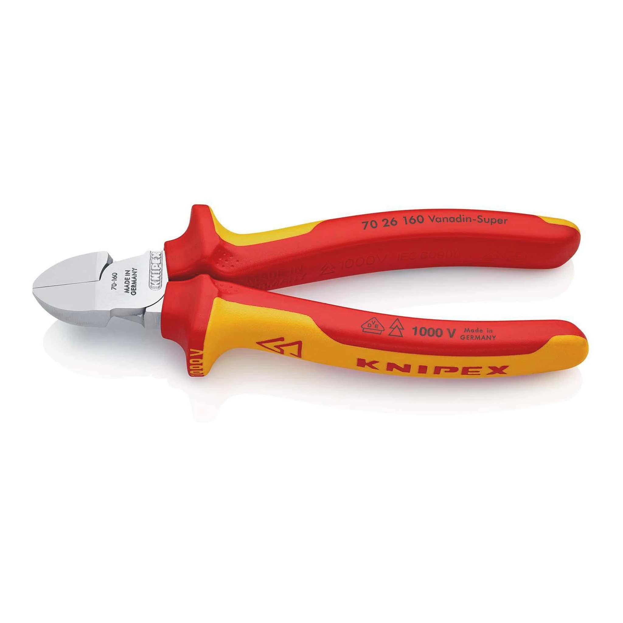 KNIPEX | Seitenschneider | Länge 160 mm | Kopf verchromt VDE