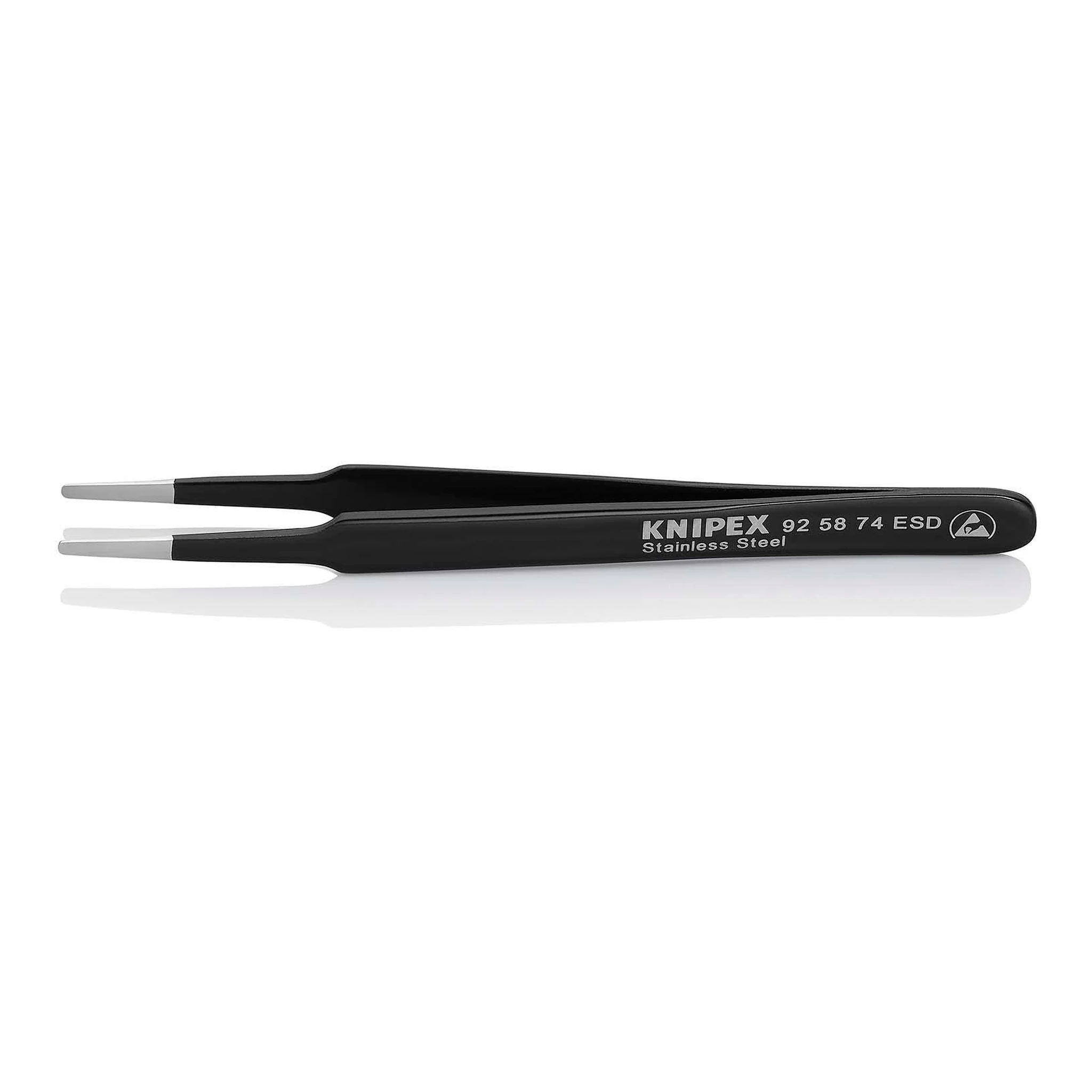 KNIPEX | Präzisionspinzette | Länge 120 mm gerade rund | rostfrei, antimagn., elektr. ableitend