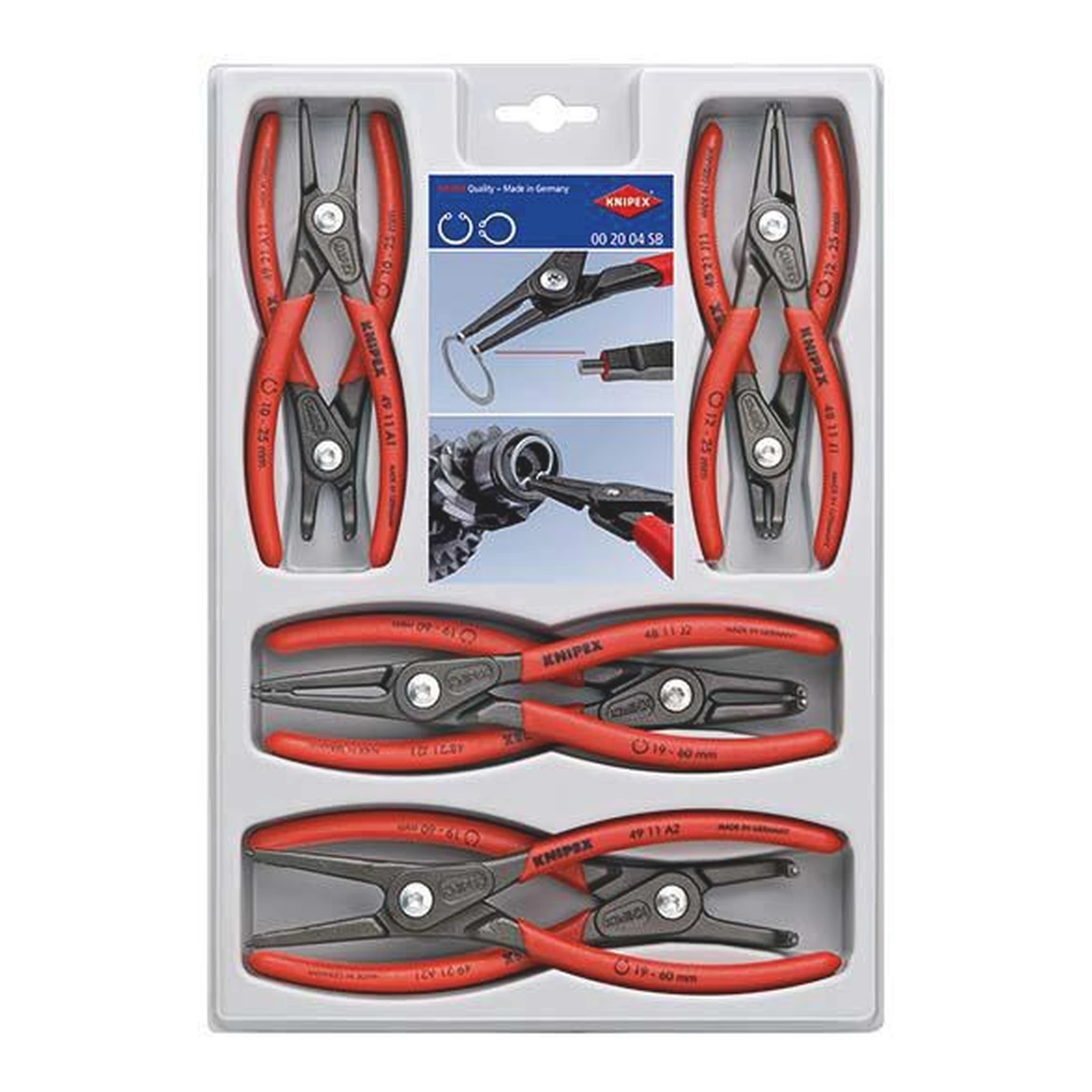 KNIPEX | Präzisionssicherungsringzangen-Satz | 8-teilig