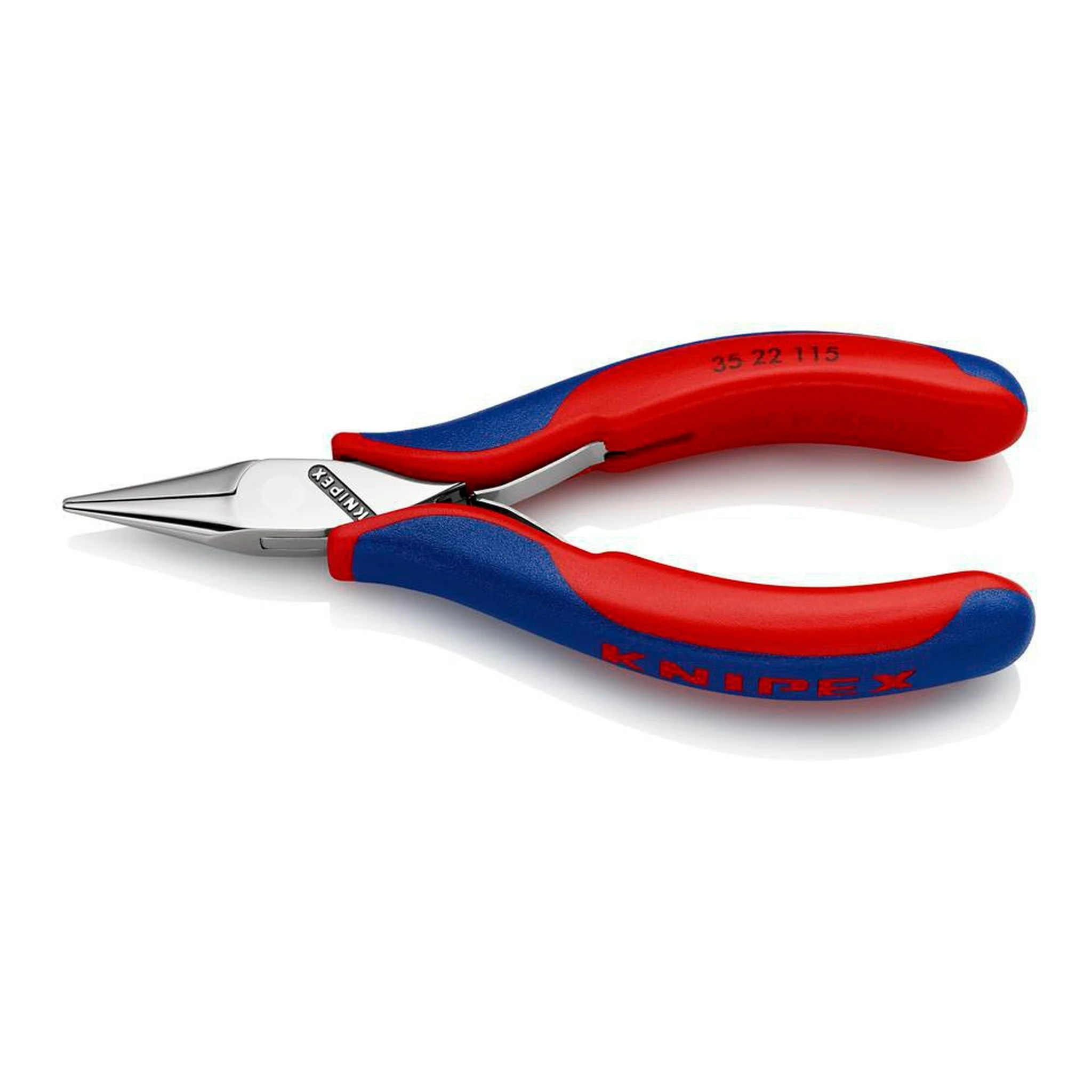 KNIPEX | Elektronik-Greifzange | Gesamtlänge 115 mm | flachrunde Backen Form 2