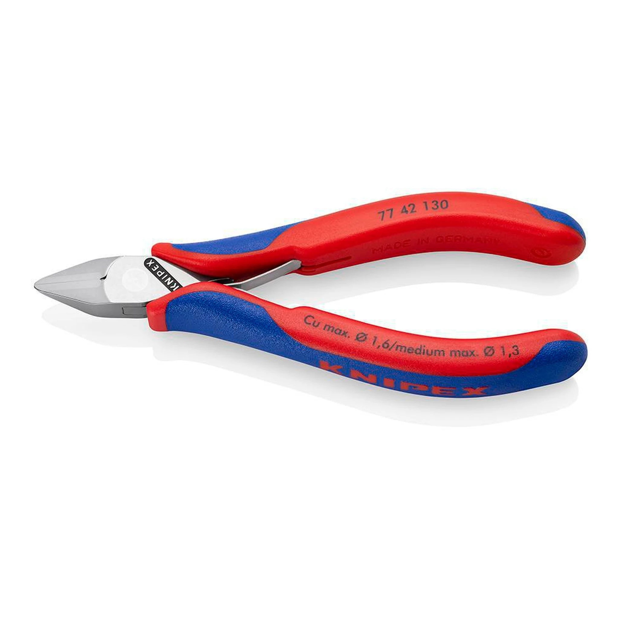 KNIPEX | Elektronik-Seitenschneider | Länge 130 mm Form 4 | Facette nein Mehrkomponenten-Hüllen